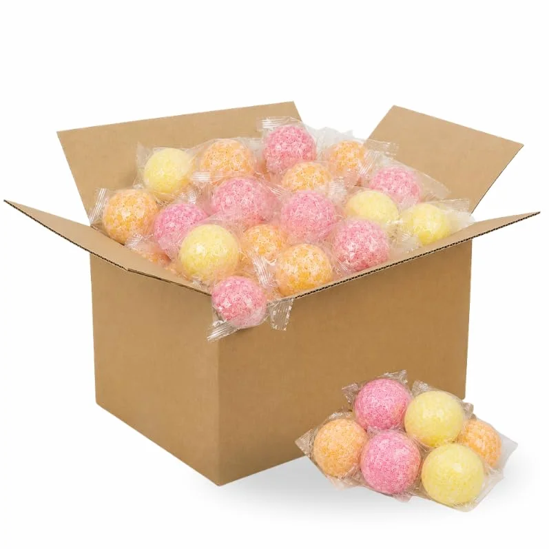 Bonbons d’Enfance - 50 Boules Coco emballées individuellement | Bonbons rétro multicolores à la noix de coco - Anniversaire, fête, candy bar, piñata, kermesse - Emballage individuel