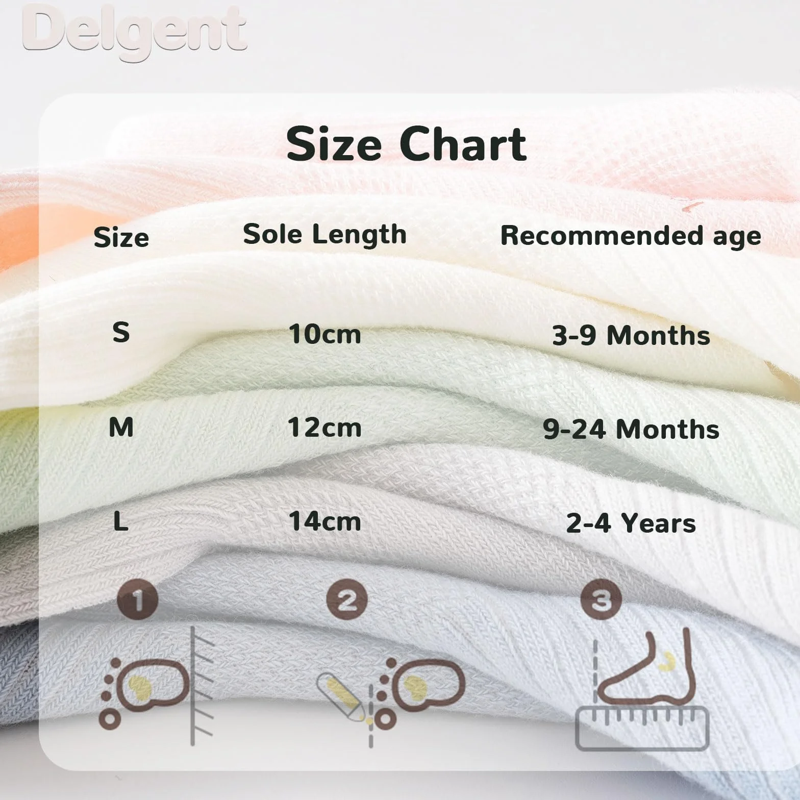 Chaussettes Coton Bébé Respirantes 6 Paires Enfants Garçons Filles