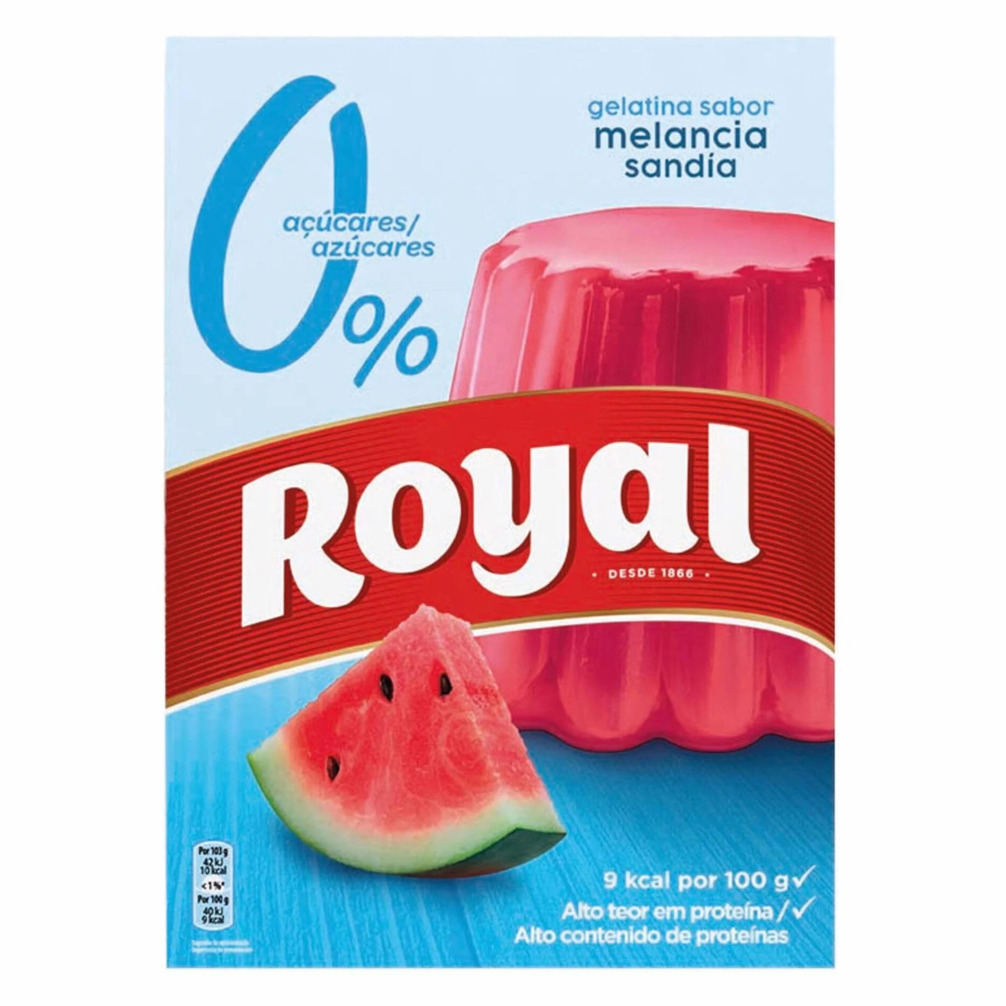 Royal Mix - Gélatine en poudre avec un mélange de saveurs | Fraise | Tropical | Fruits des bois | Pastèque | Ananas - 0% sucres ajoutés | 5 sachets de 31g.