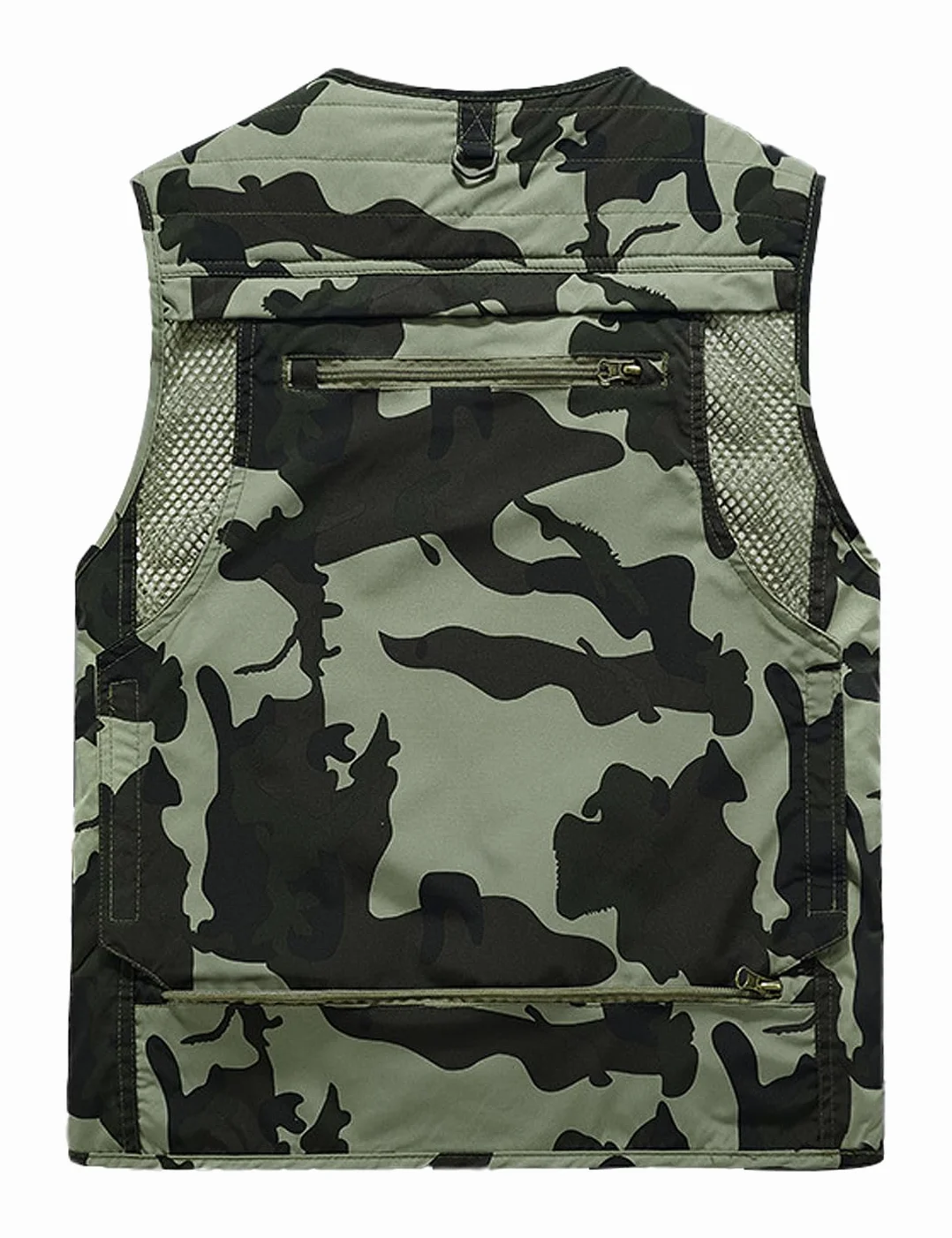 Gilet cargo en maille pour homme avec poches multiples