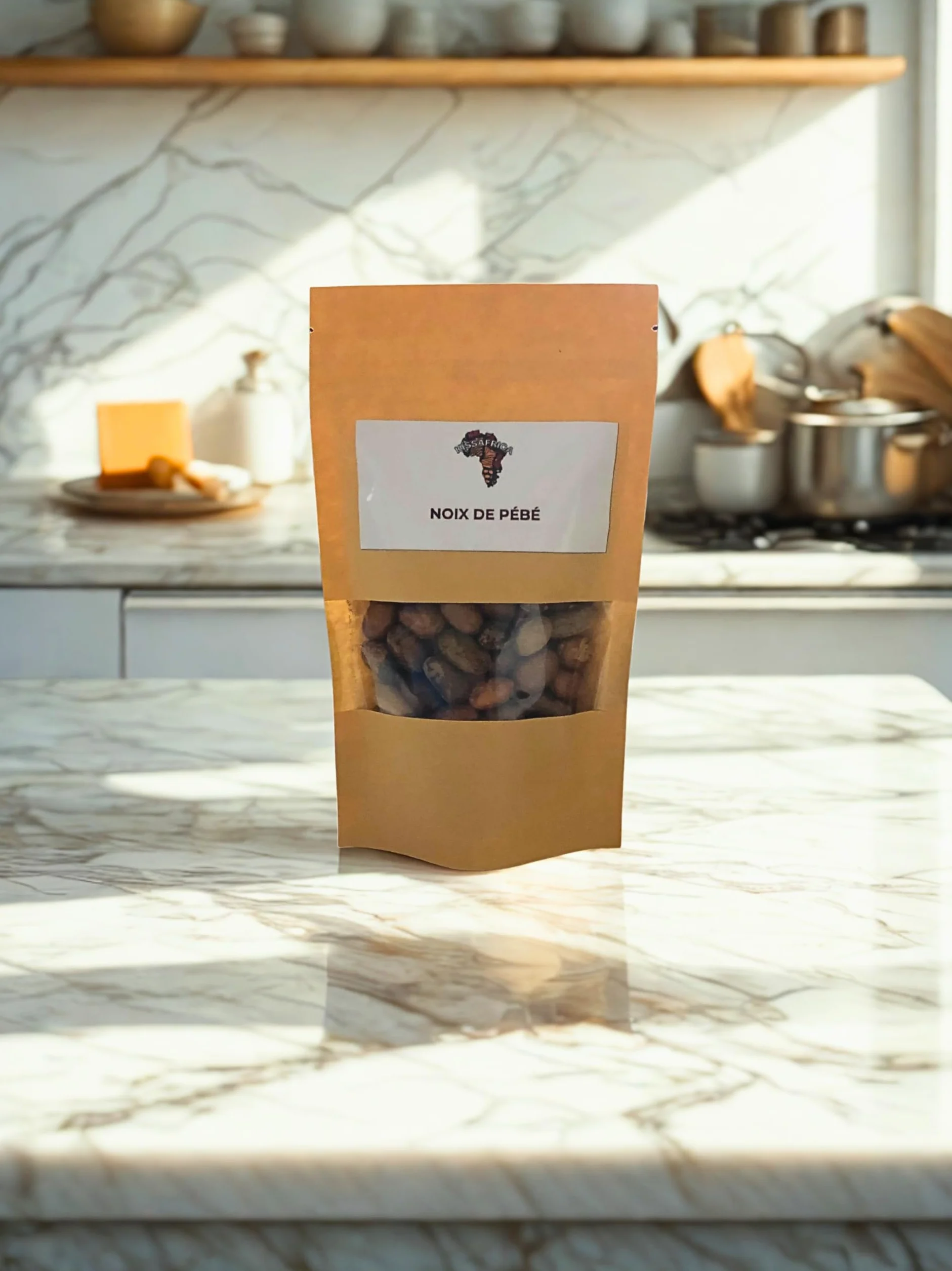 Noix de Pébé/Pépé Entières – 100 g | Noix de Muscade Africaine | Épices Africaines Authentiques