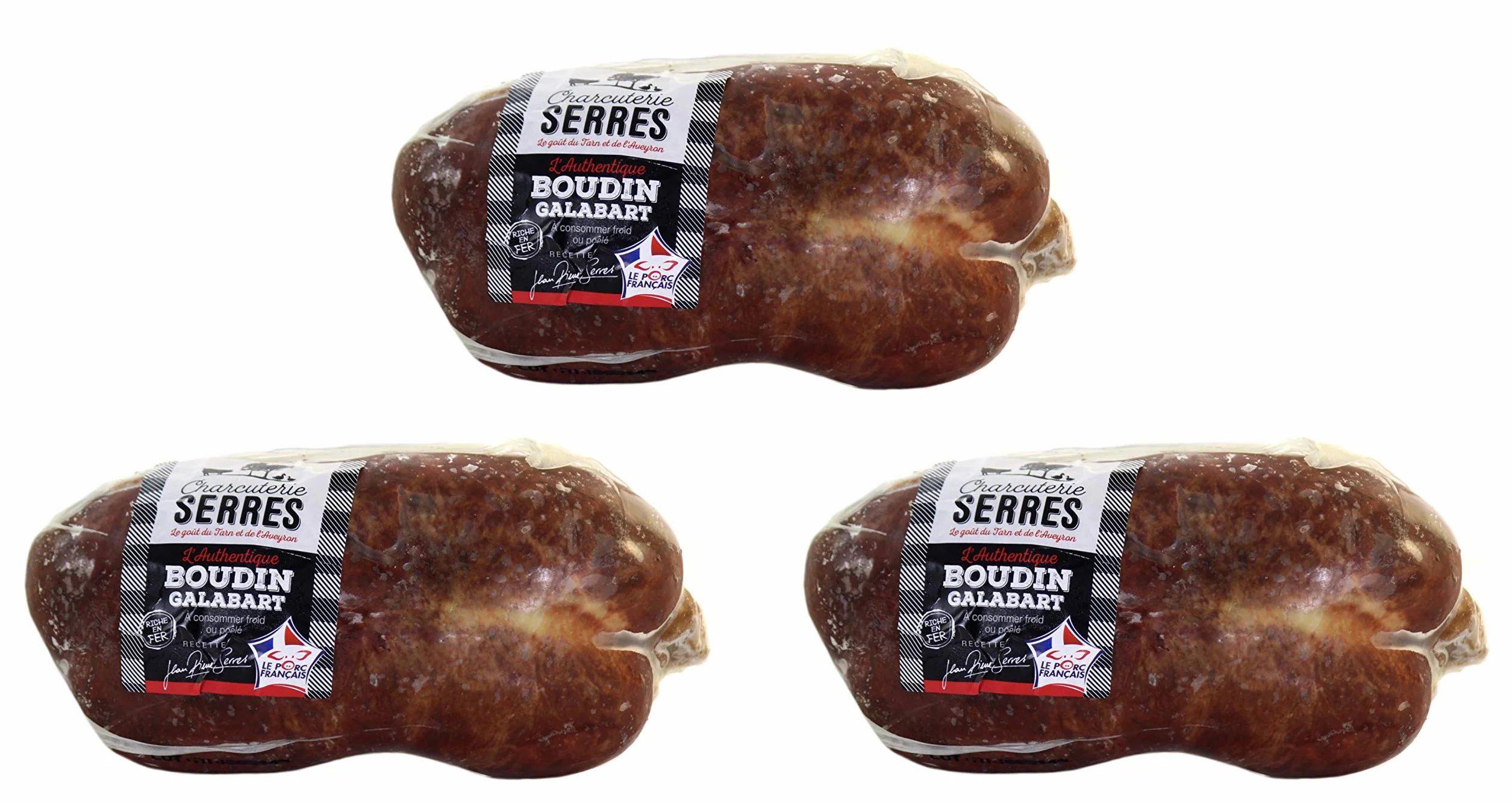 Boudin Galabart par lot de 3 - Véritable boudin noir du Sud-Ouest - Origine France garantie