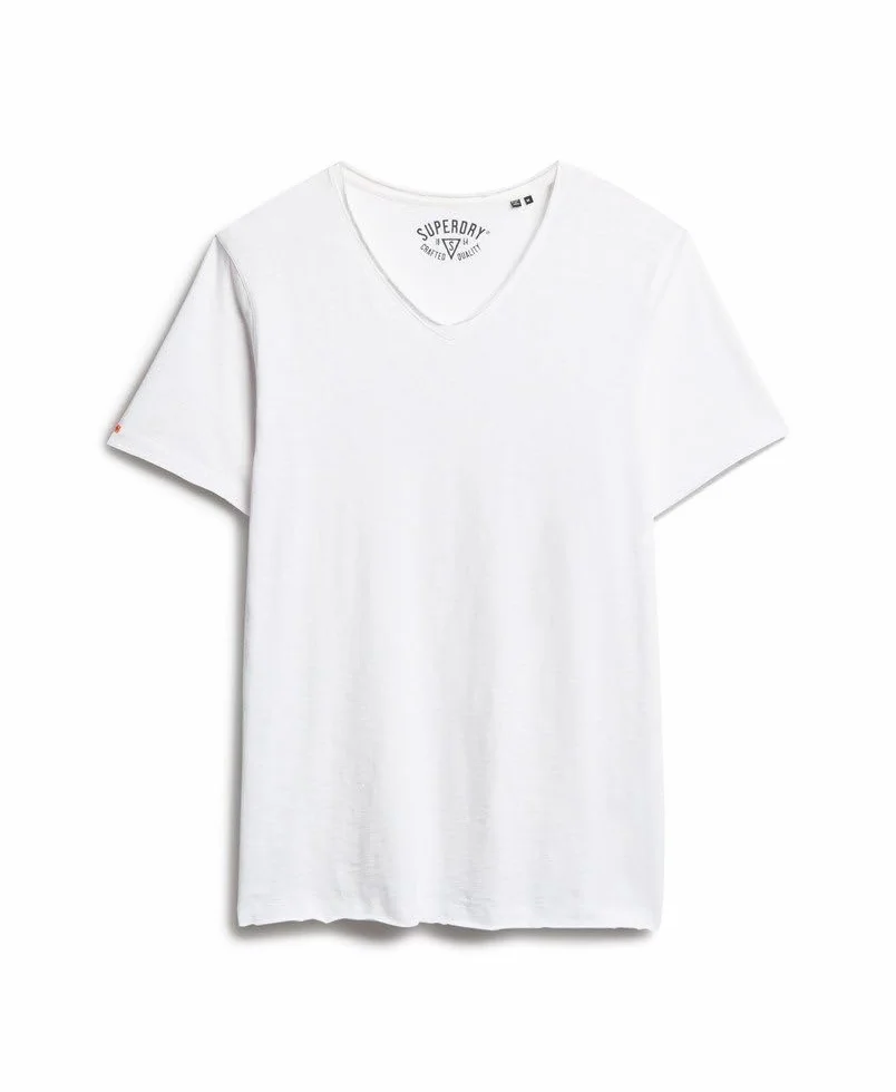 Superdry Raw Edge Slub V T Shirt Mixte