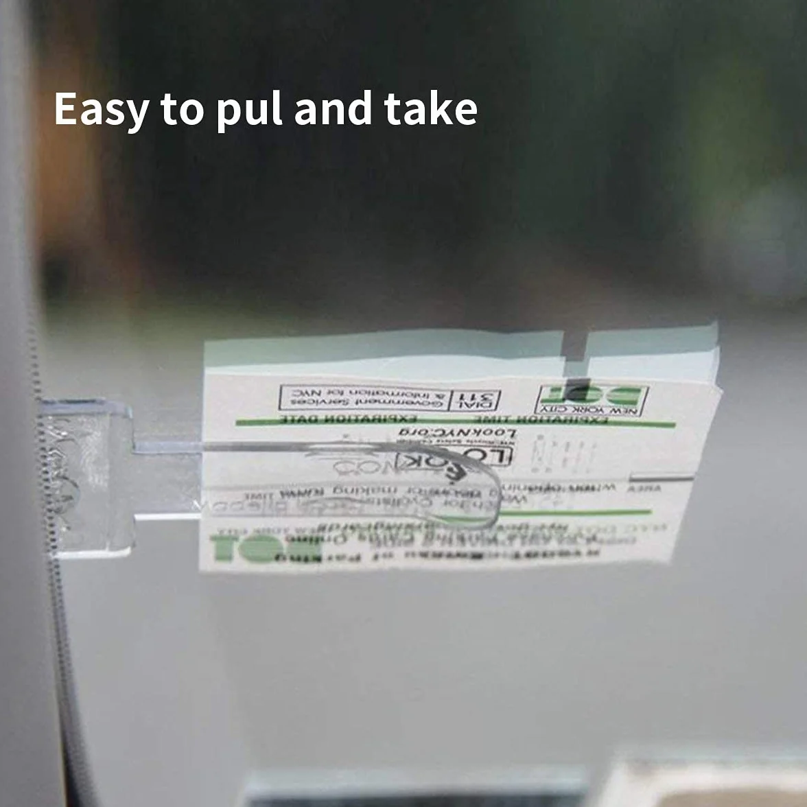Esteopt 6 supports de tickets de voiture transparents pour stationnement pare-vent autocollants
