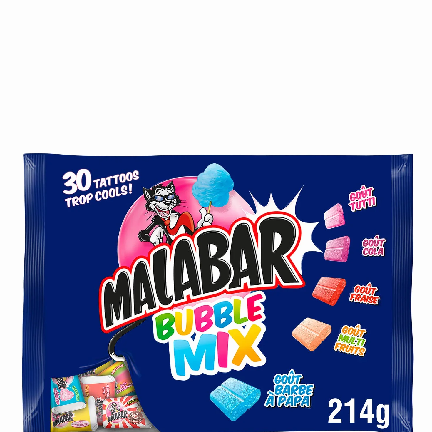 Malabar Chewing-gum Bubble Mix 214 g