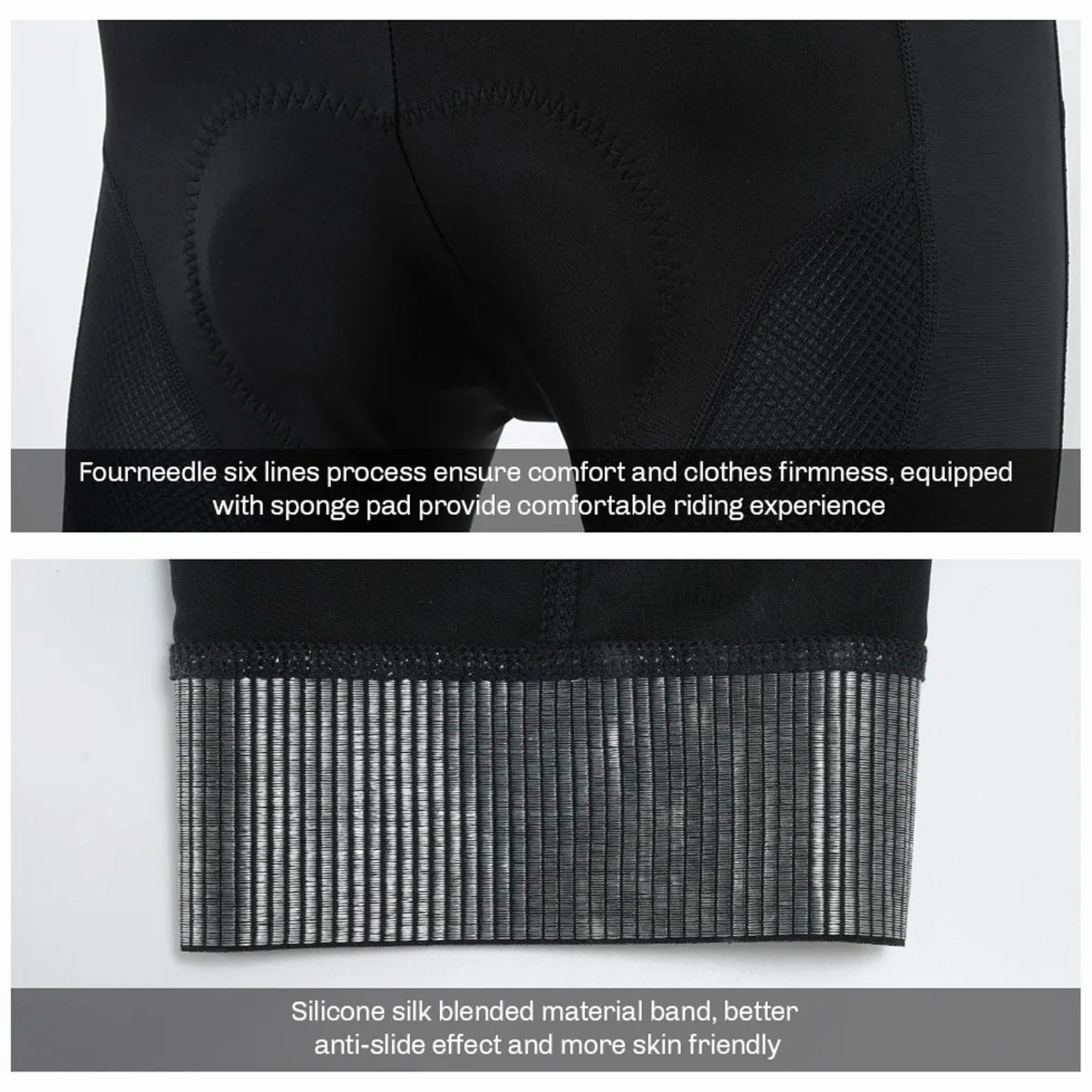Cuissard à Bretelles Cyclisme Hommes Collants Vélo Route Professionnel Longue Distance 3/4 M