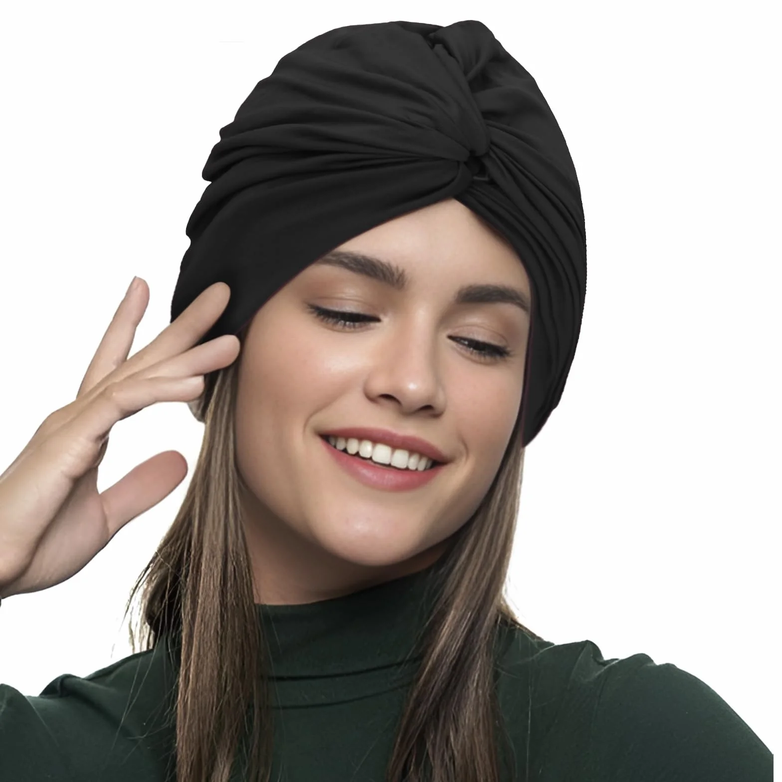 Bonnet de Piscine Femme Turban Sauna Tissu Maillot de Bain Casque Thermal Taille Unique