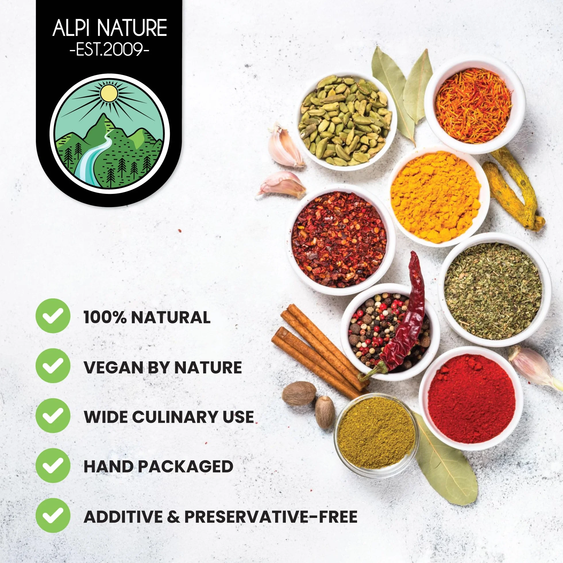 Alpi Nature Oignon en Flocons 1kg, Morceaux d'Oignon 5-30mm, Oignons Séchés et Hachés pour la Cuisson