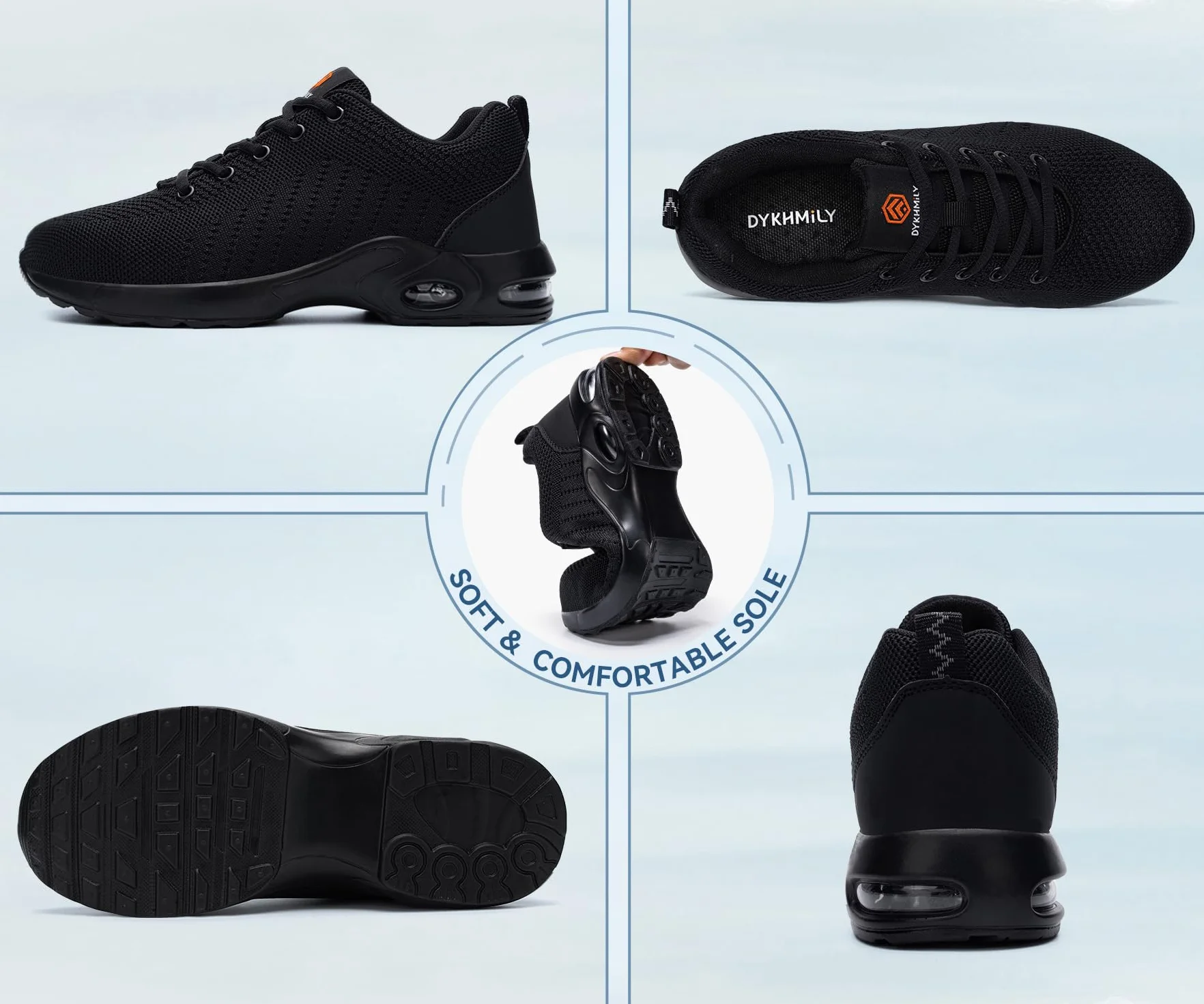 DYKHMILY Chaussures de Sécurité Hommes Femmes Légère Chaussures de Travail Confortable Basket de Securite Embout Acier Chaussures Chantiers Industrie Amorti Respirante
