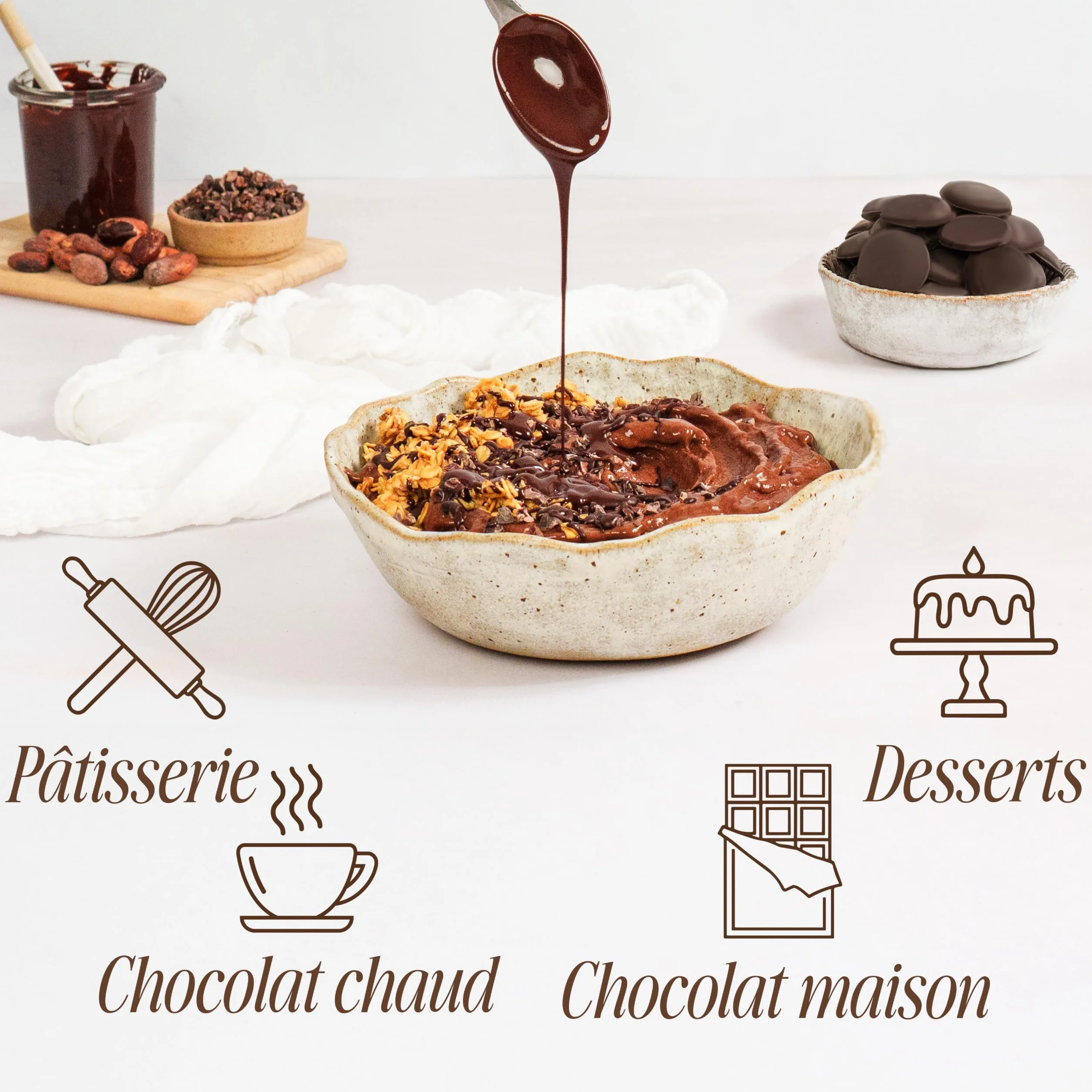 Sevenhills Wholefoods Pâte De Cacao Bio 500g