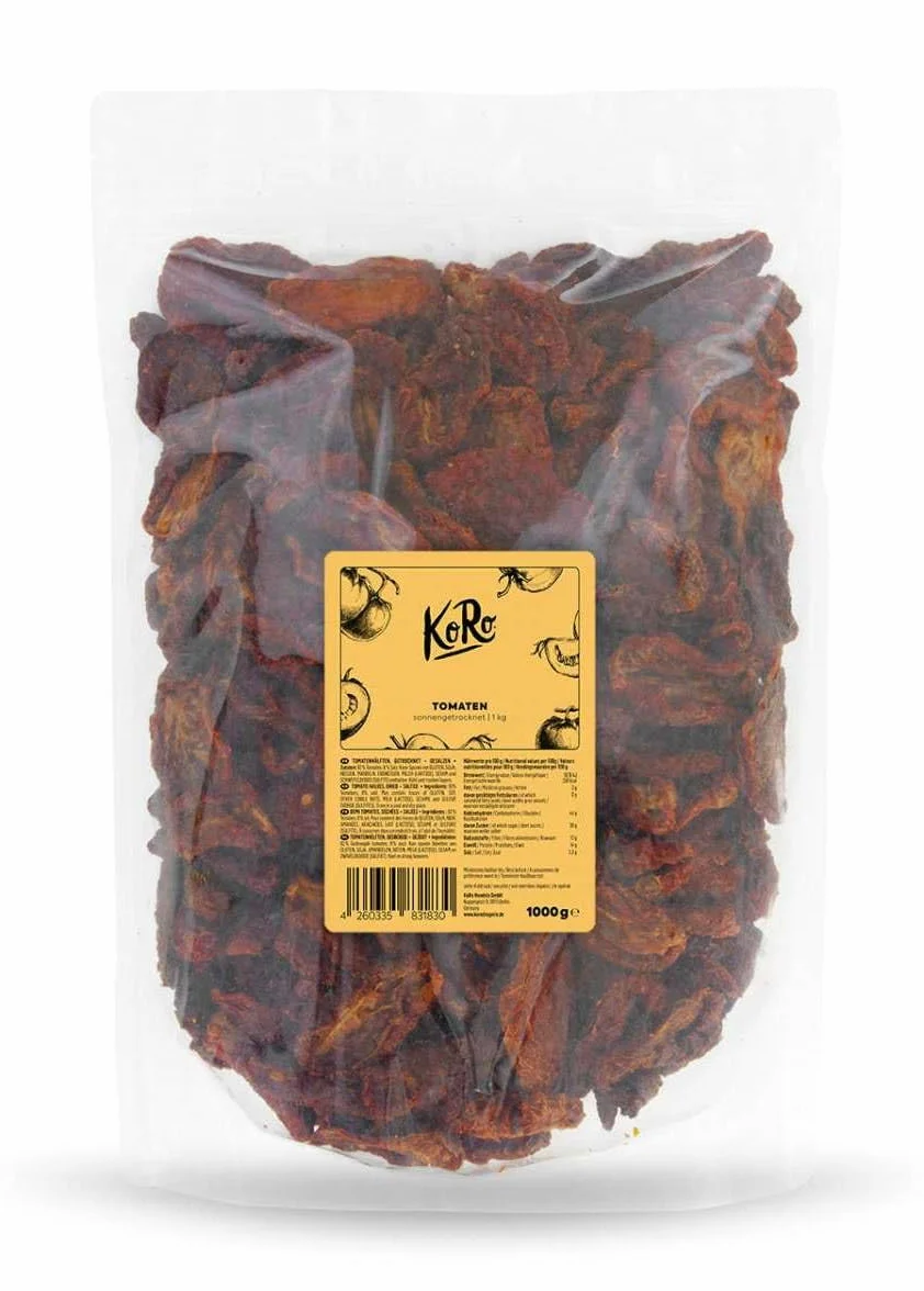 KoRo - Tomates séchées au soleil 1 kg - Non sulfuré, sans huile, idéal pour sauce pesto et salade