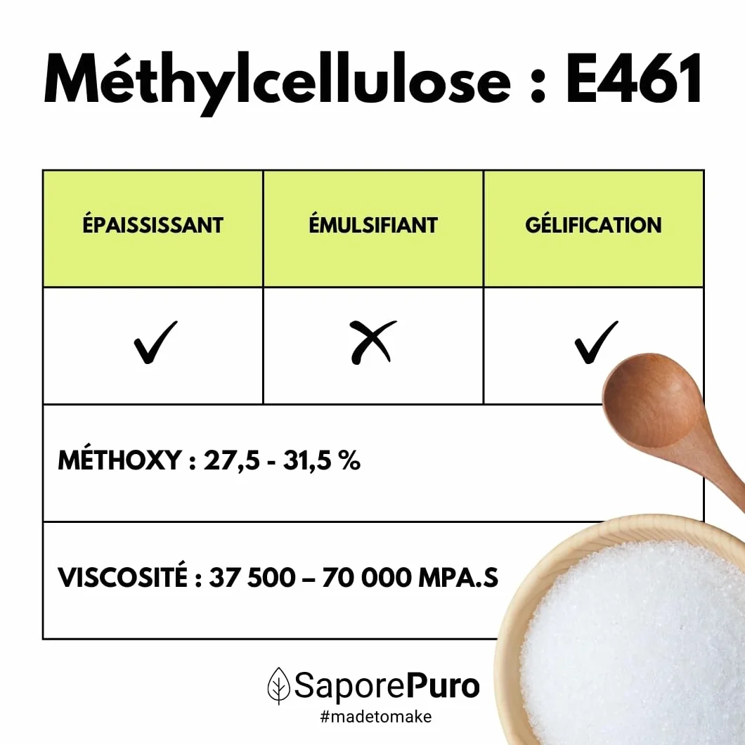 SaporePuro Méthylcellulose en Poudre 250 g – Épaississant Naturel Sans Gluten pour Usage Alimentaire, Cosmétique et Industriel