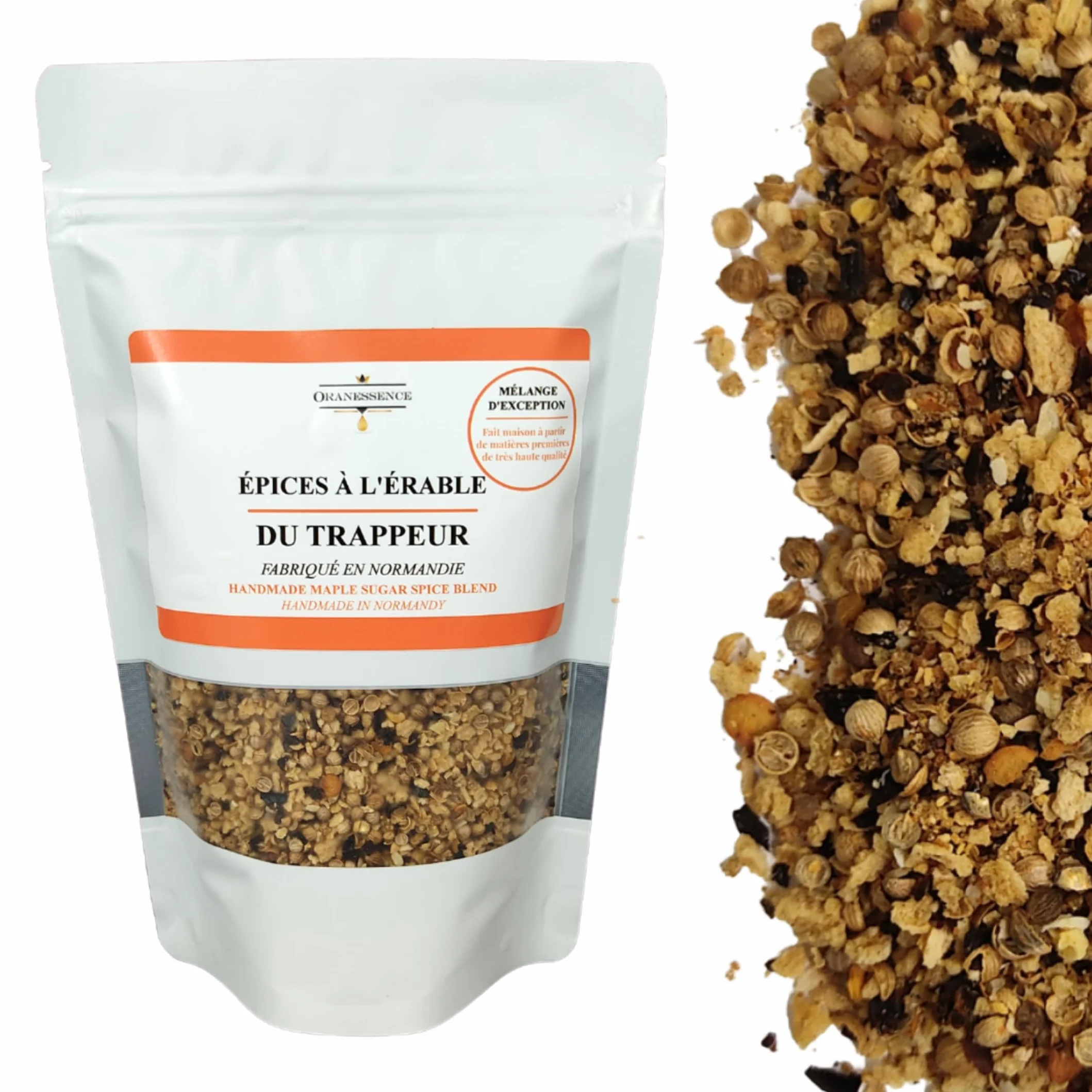 Épices à l'Érable du Trappeur (200g) - Fabriqué à la main en Normandie - Assemblage d'Exception - Sans additif, Sans Colorant, Sans Conservateur, non irradié