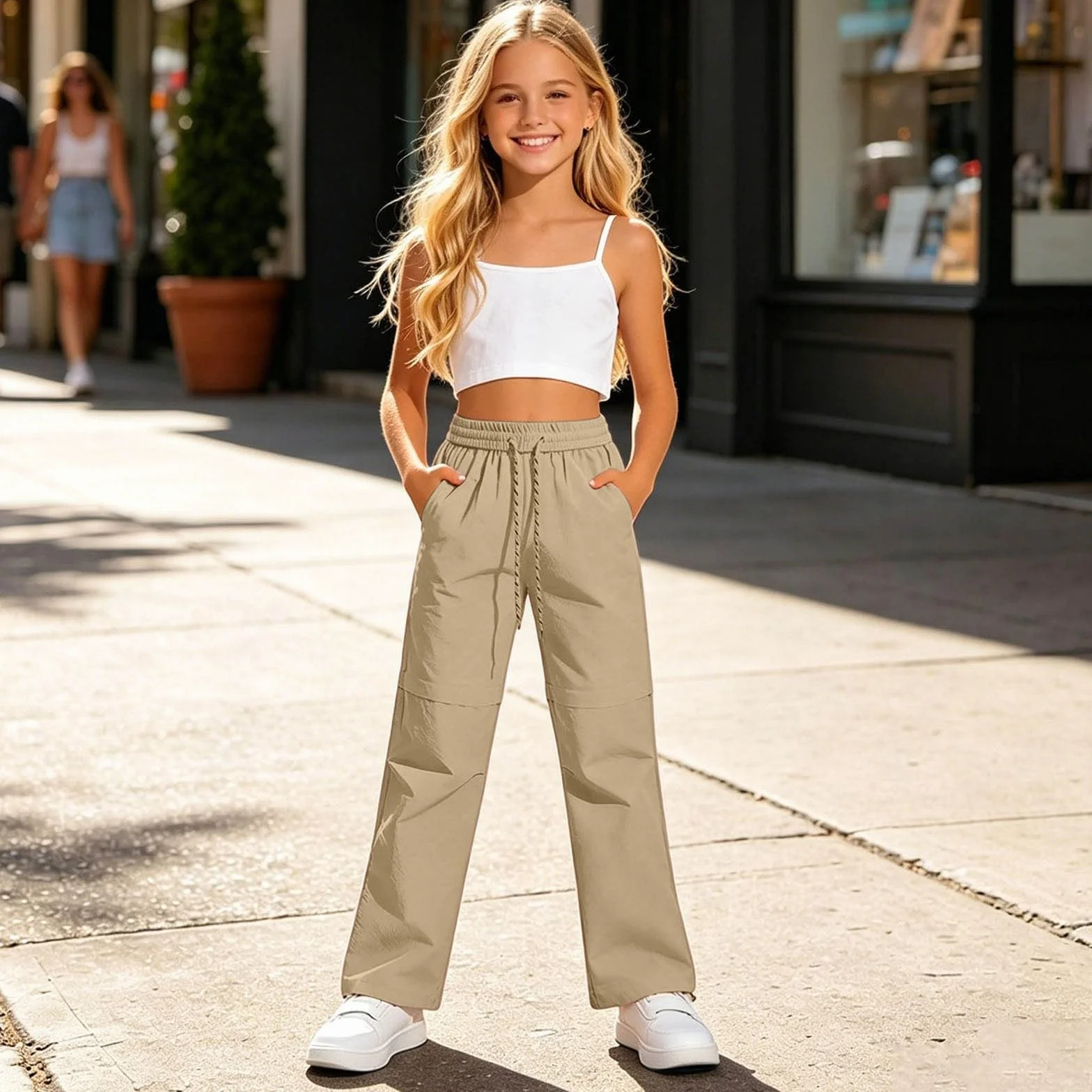 Pantalon Randonnée Fille Convertible Short Léger Séchage Rapide Sport