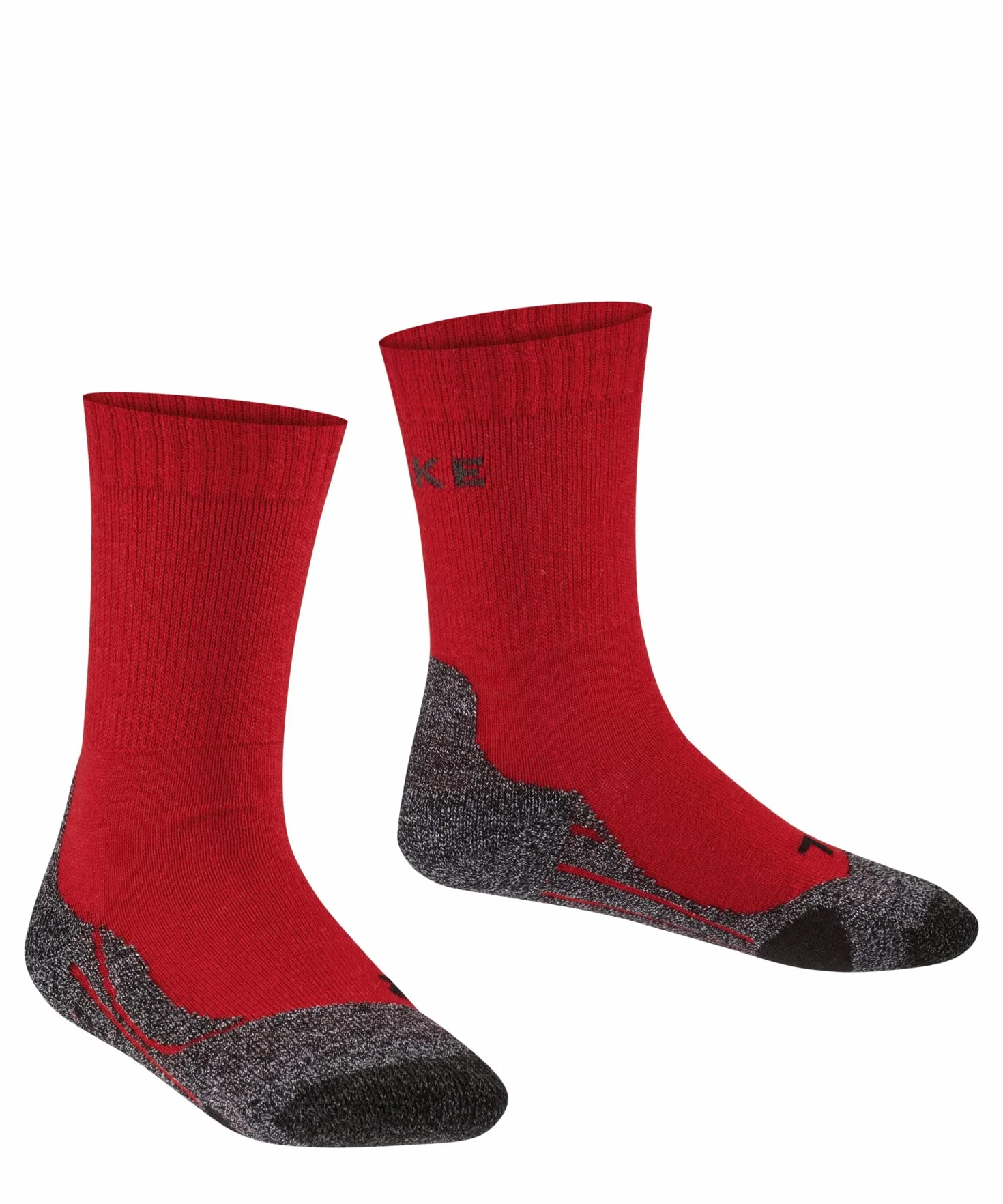 FALKE TK2 K So laine Chaussettes de randonnée Mixte enfant Rouge Fire 35-38