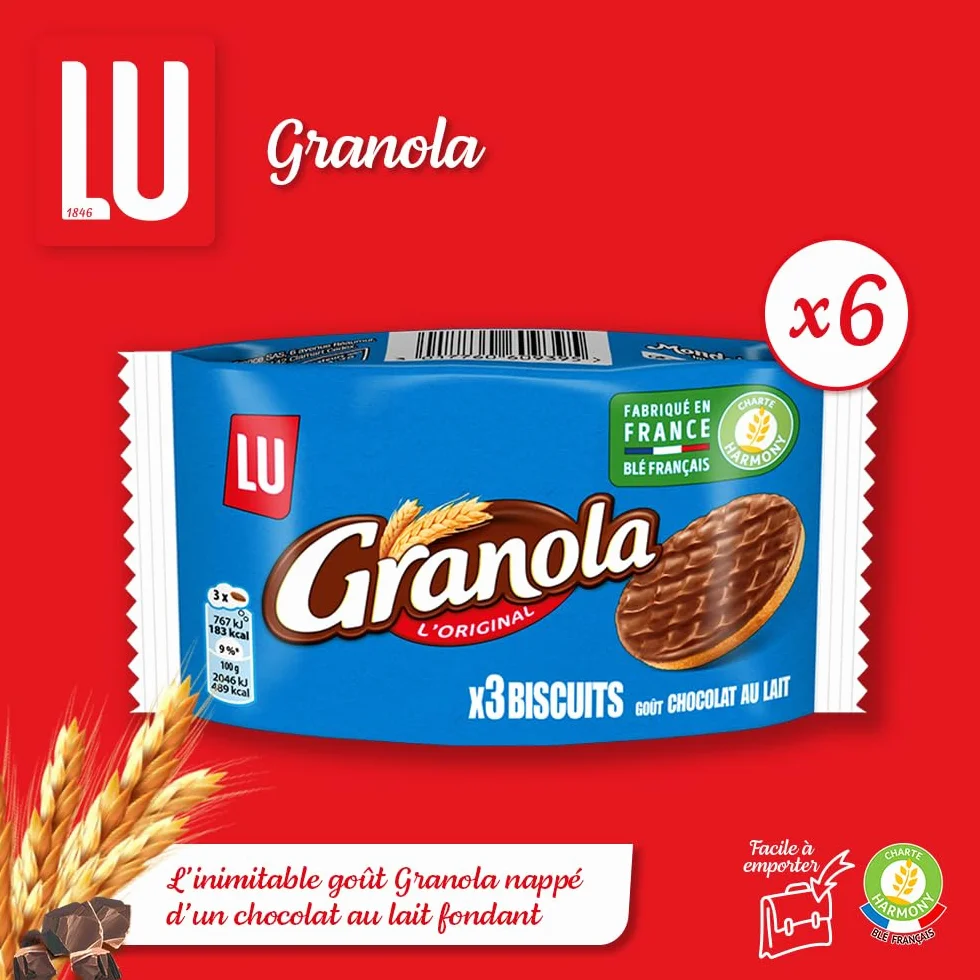 LU - La Boîte à Goûter - Assortiment Biscuits LU : Prince, Prince Enrobé, Pépito, Granola, Mini-Roulé, Lulu L'Ourson Chocolat - Idéal Petit Déjeuner & Snack - 1,03 kg