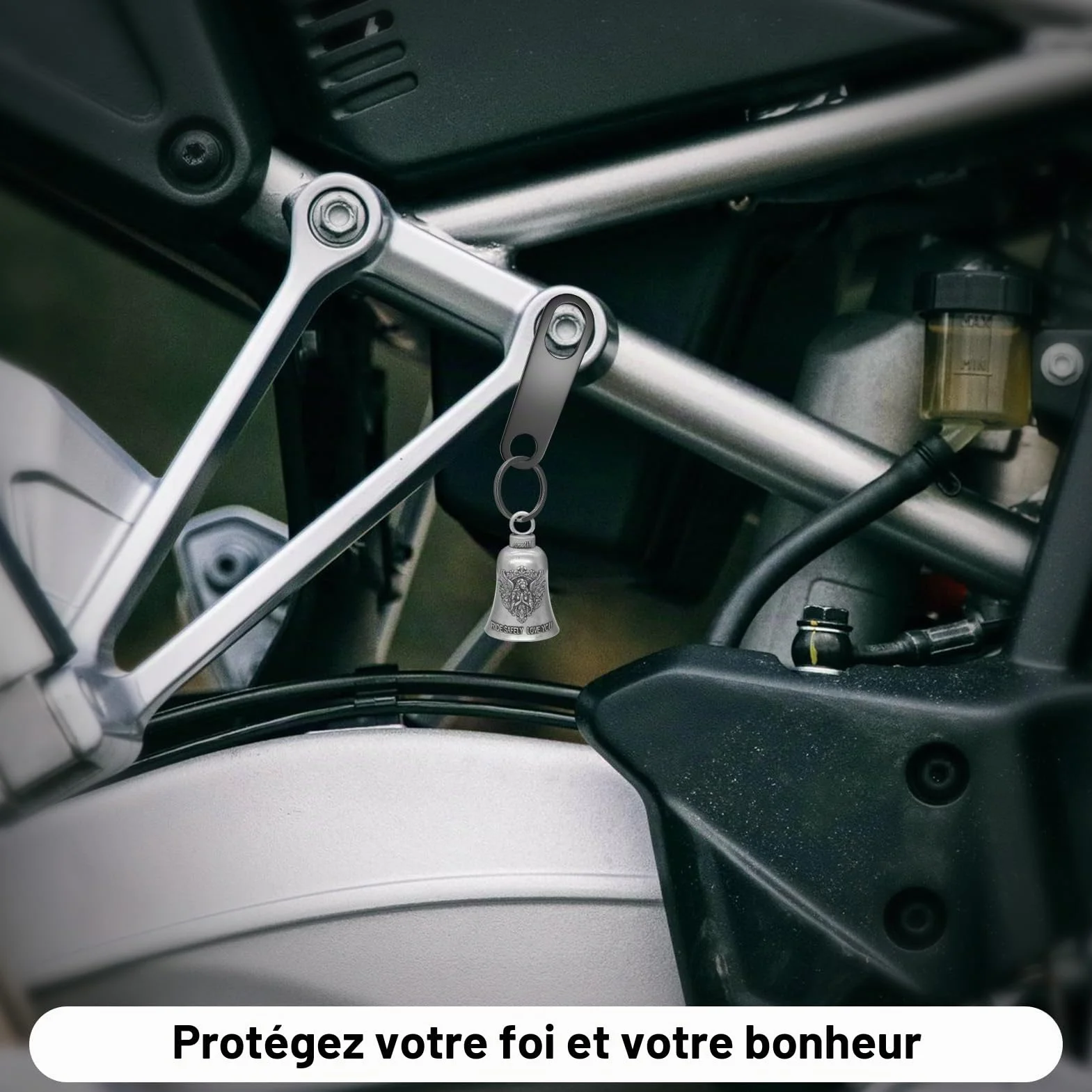 Cloche Gremlin motard porte-clés 2 pièces