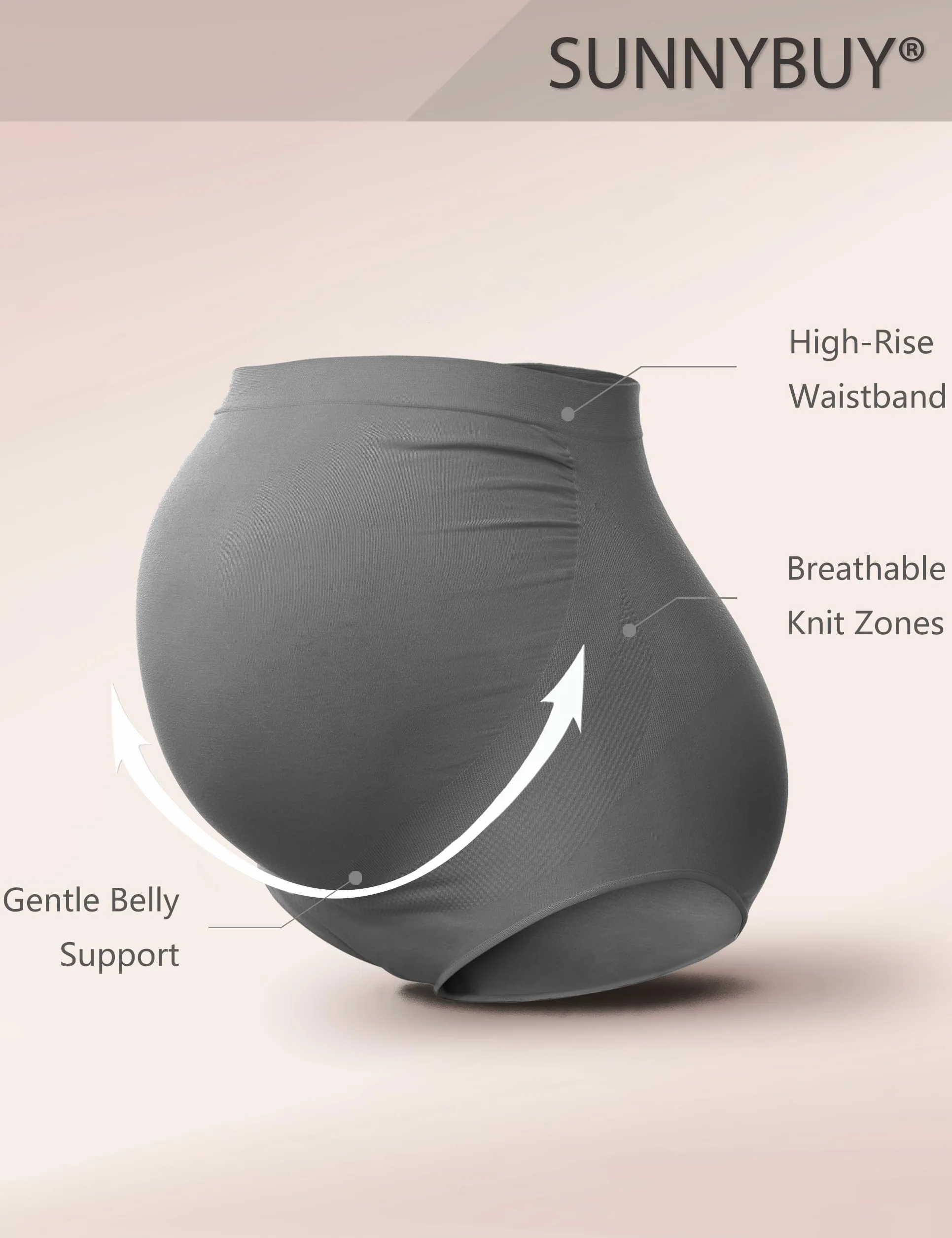 SUNNYBUY Culotte de Grossesse Taille Haute sans Couture pour Femme
