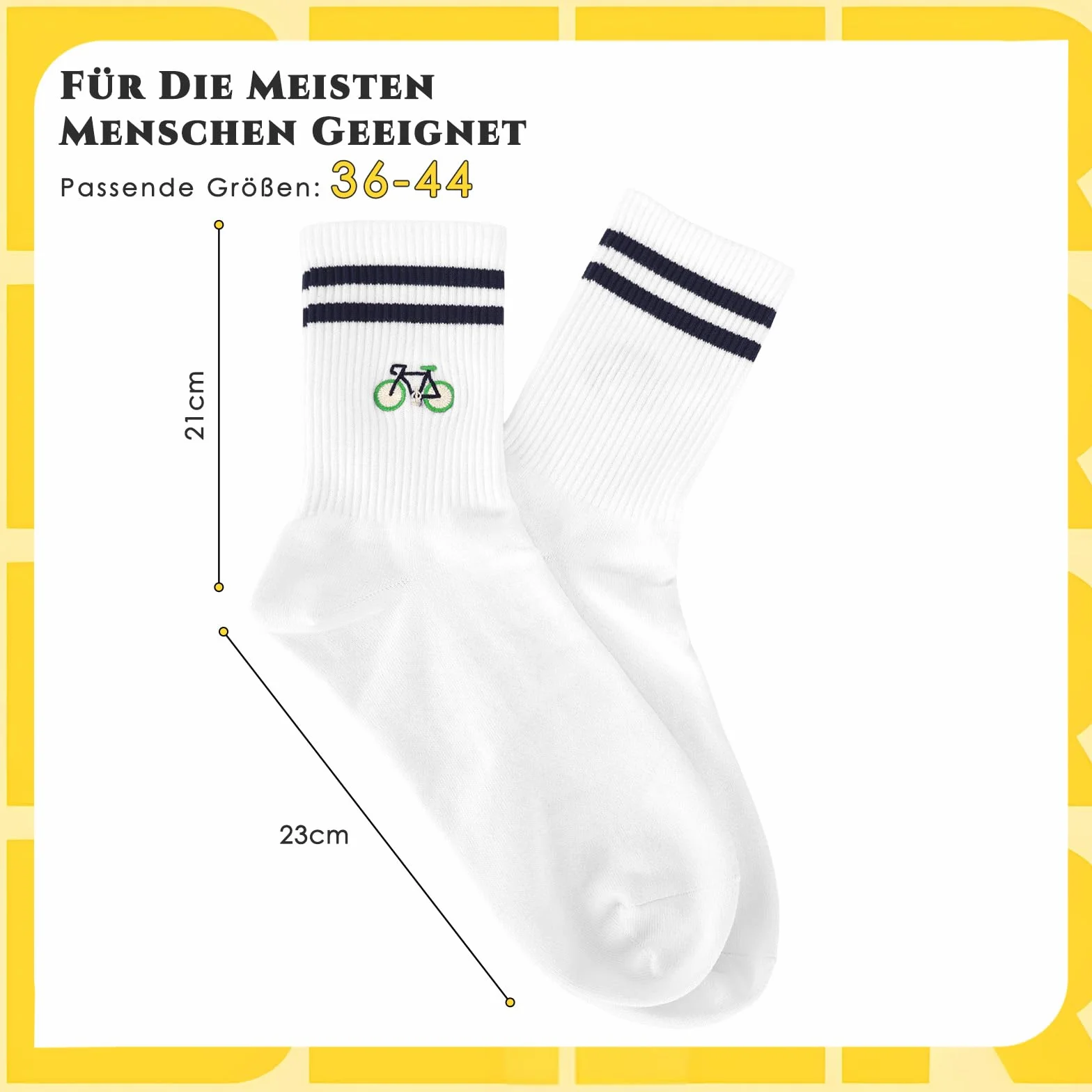 Chaussettes de Vélo Amusantes Motif Cycliste - Chaussettes de Tennis Vélo