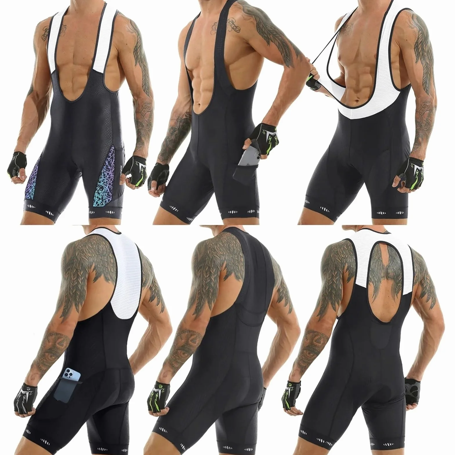 Cuissard à Bretelles Cyclisme Homme Competitive Edition Polyester Séchage Rapide Poche