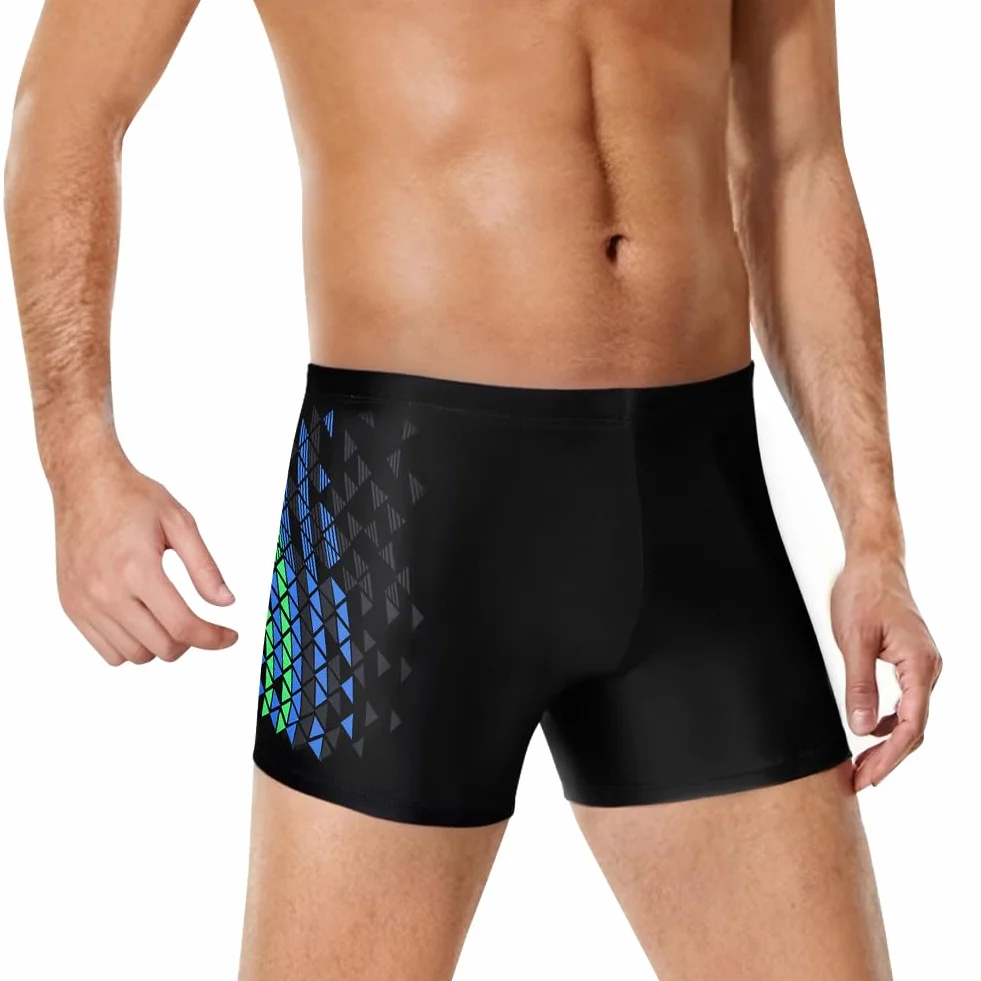 Slip de Bain Homme Maillot de Bains Swim Boxer avec Cordon de Serrage pour Plage Natation
