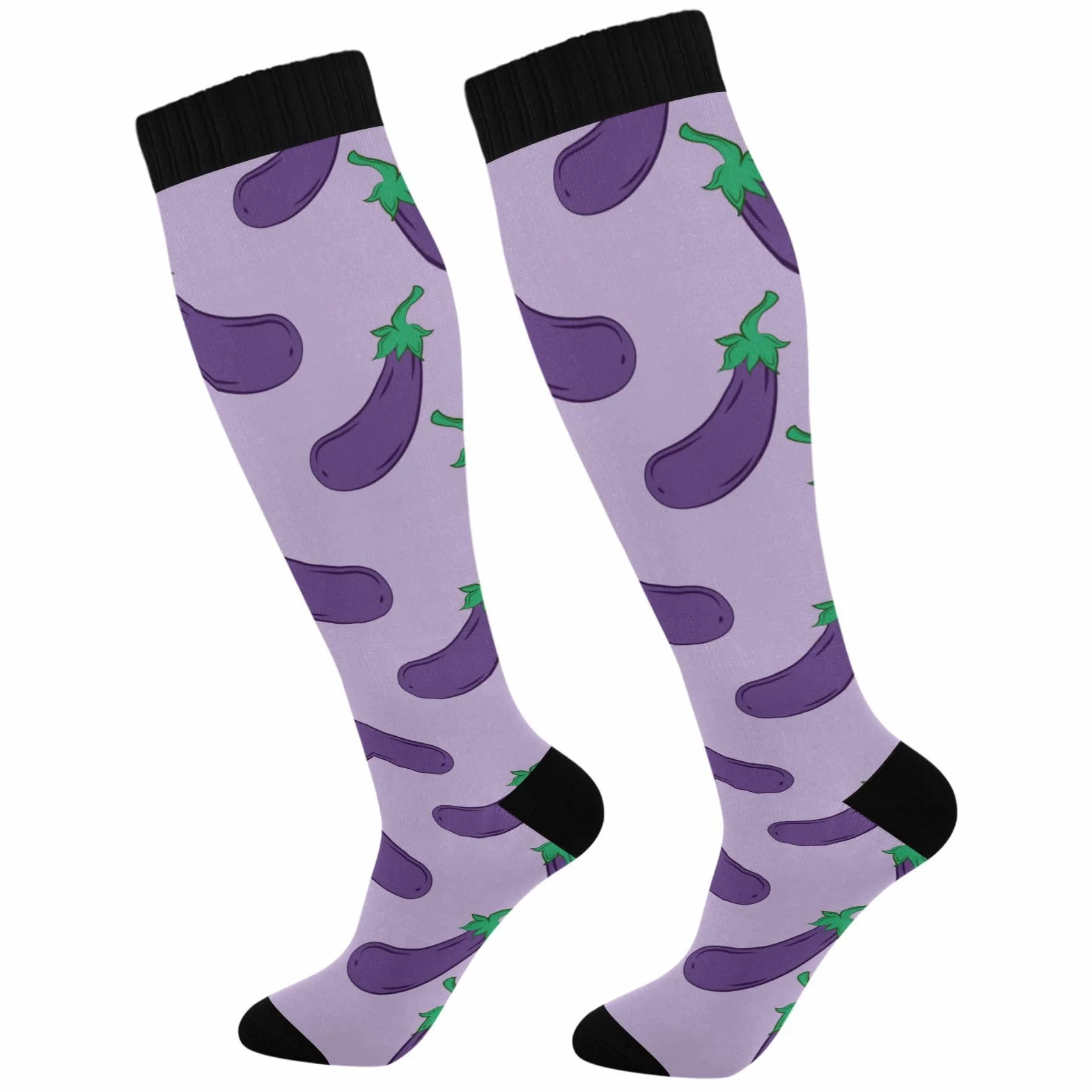 Chaussettes Homme Aubergine Bleue Cyclisme Course À Pied Durable 50cm