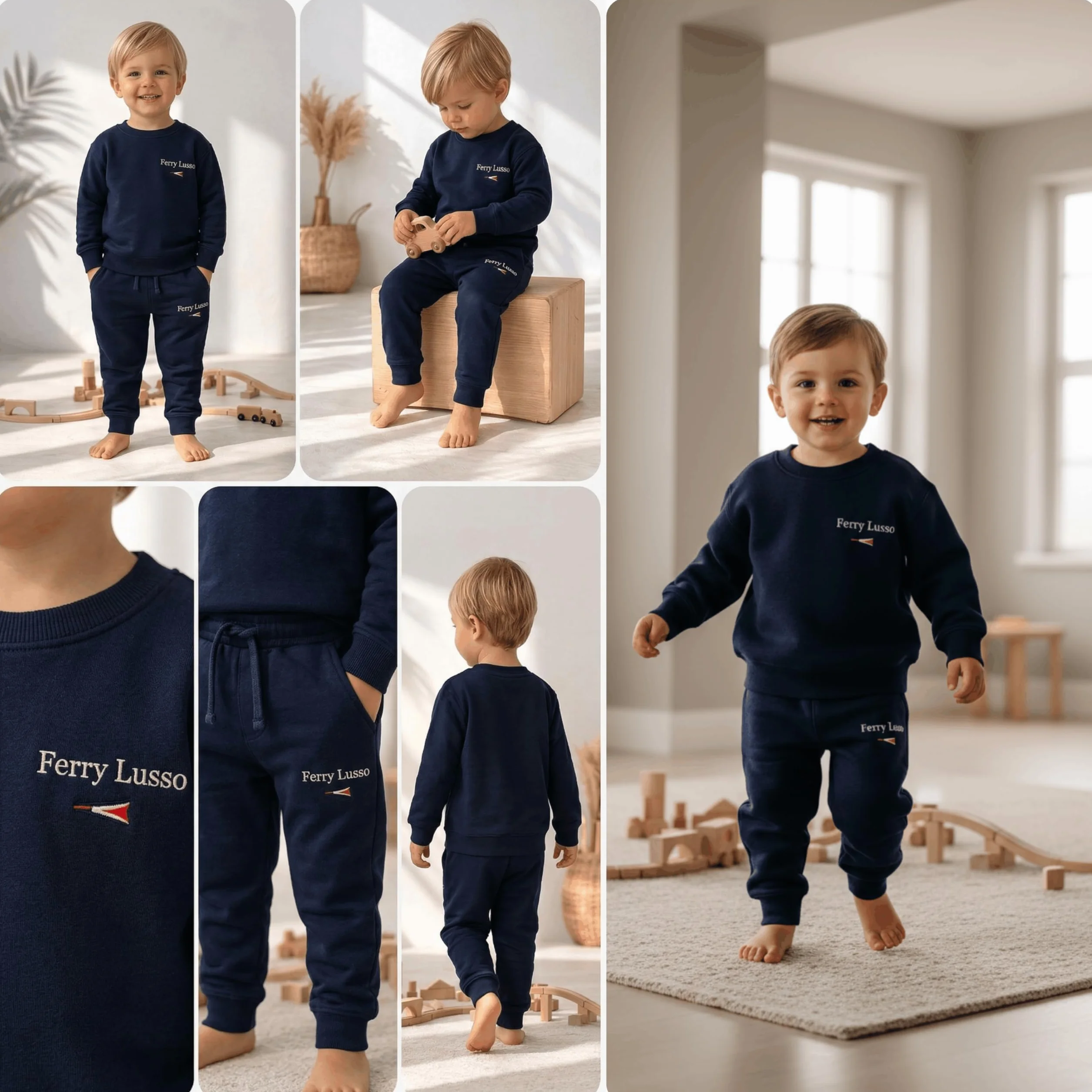 Survêtement Garçon 2-6 Ans Capuche Ensemble 2 Pièces Coton 3 Fils Épais Sweat-shirt Pantalon Jogging