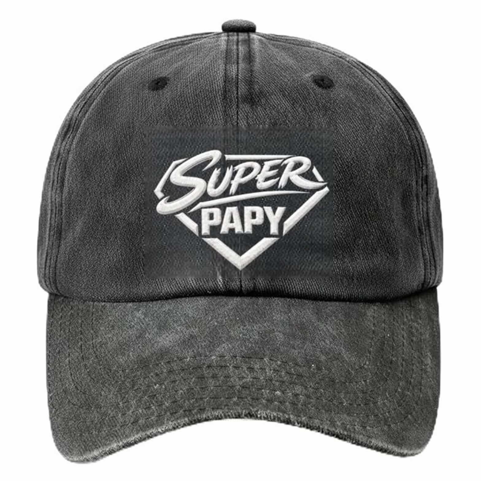 Casquette Papy Homme Super Papy Original Cadeau Grand Pere Chapeau Réglable Style Baseball