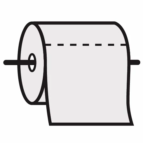 Bobines essuie-tout/essuie-mains maxi 450 formats - Dévidage central - Pure ouate - Blanche - 19,6x24cm - 2 plis - Lot de 6