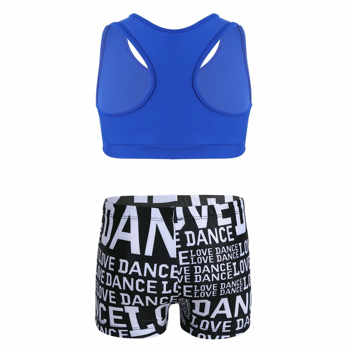 Ensemble Danse Fille Haut Brassière Short Tankini Gymnastique Yoga Fitness 3-12 Ans