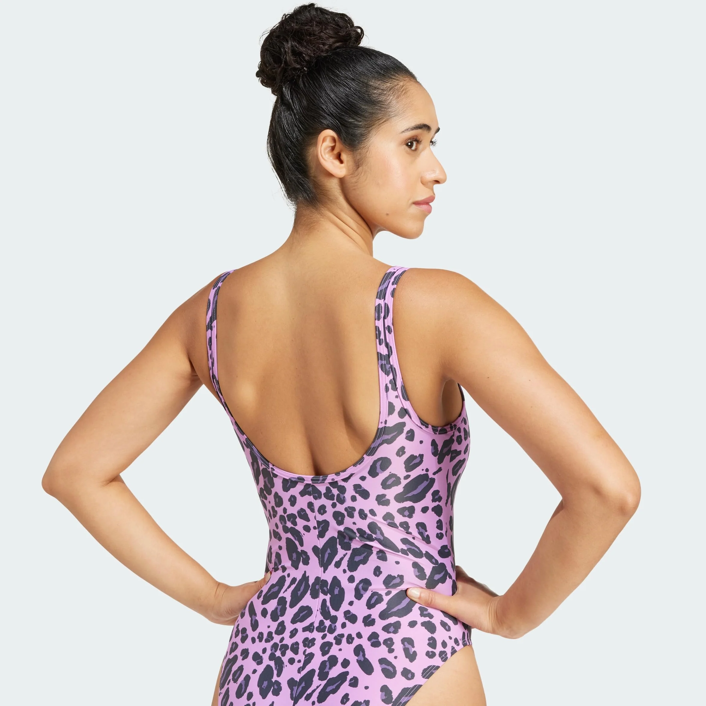 adidas Essentials Animal Print U-Back Swimsuit Femme