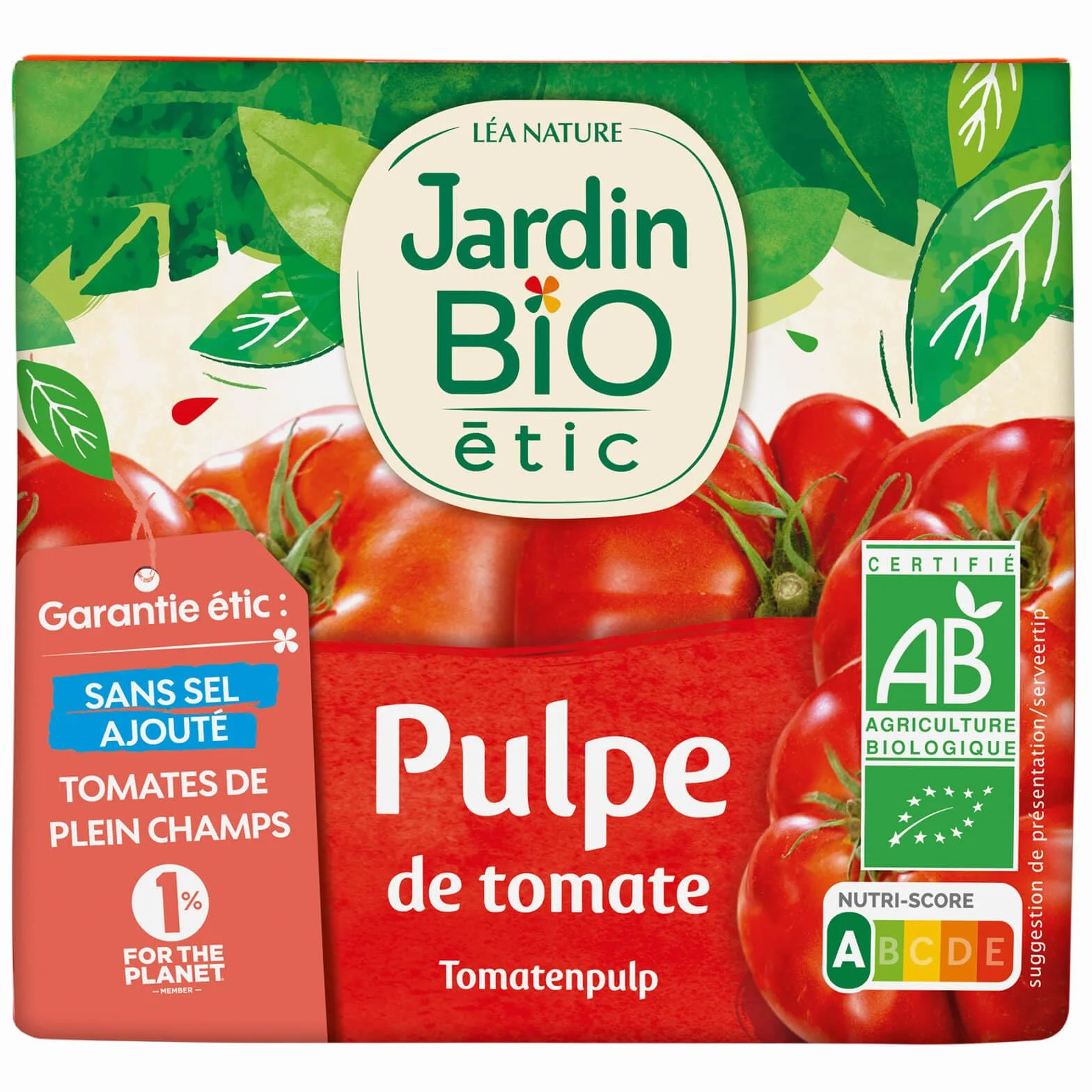 Jardin BIO étic - Pulpe de Tomate sans sel ajouté 500g