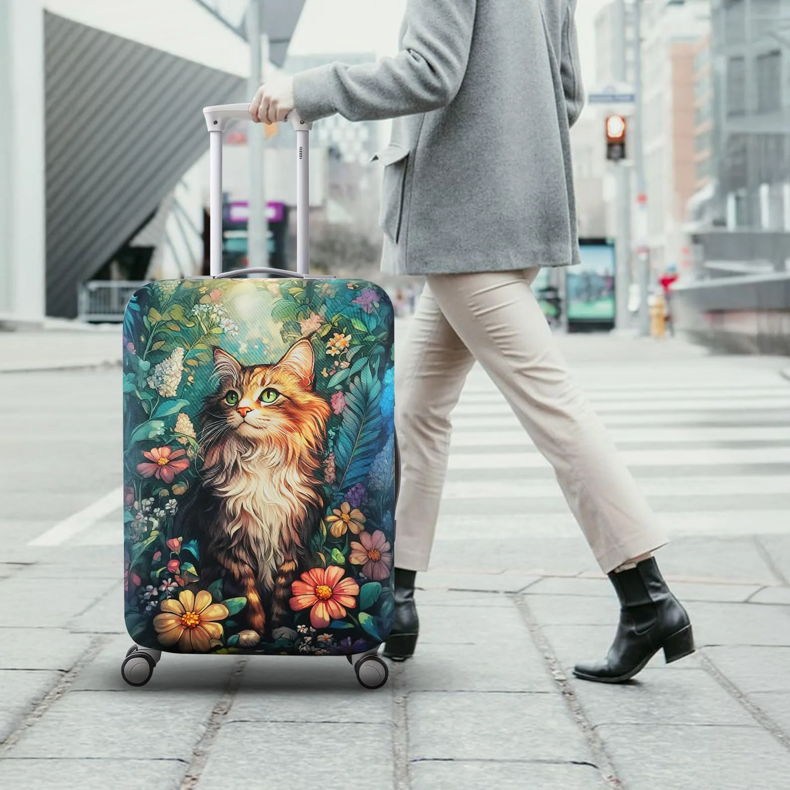 Housse de protection pour valise lavable et extensible certifiée bagages voyage