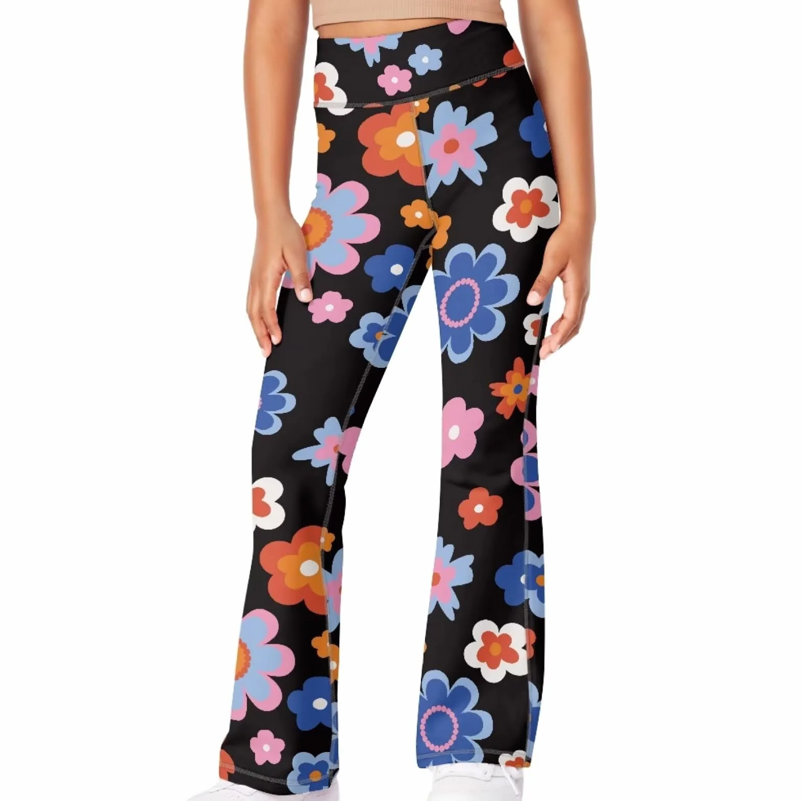 Leggings athlétiques pour filles - Pantalon de danse pour enfants taille haute