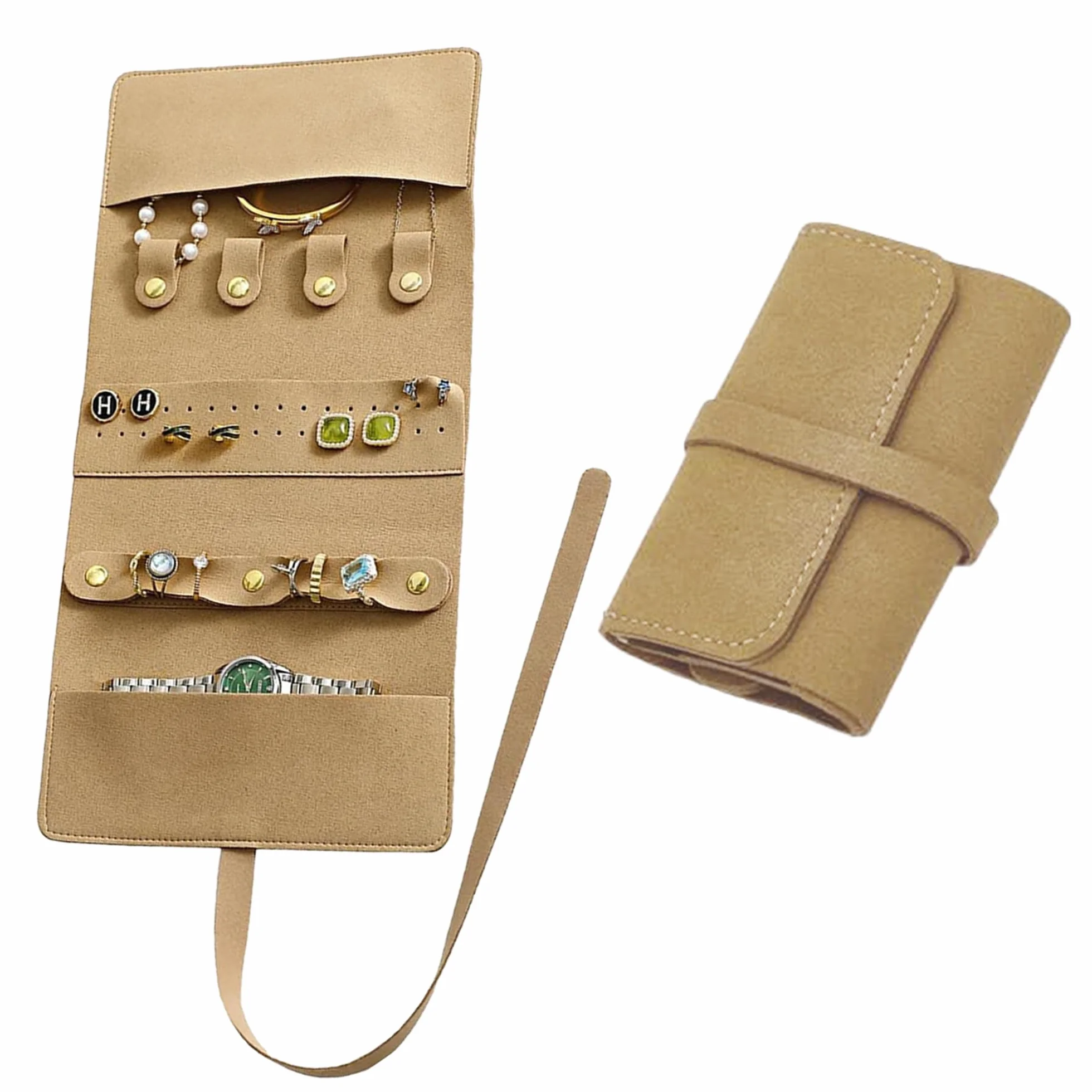 Sac à bijoux de luxe - Organisateur de voyage avec sécurité pour bagues, boucles d'oreilles, colliers