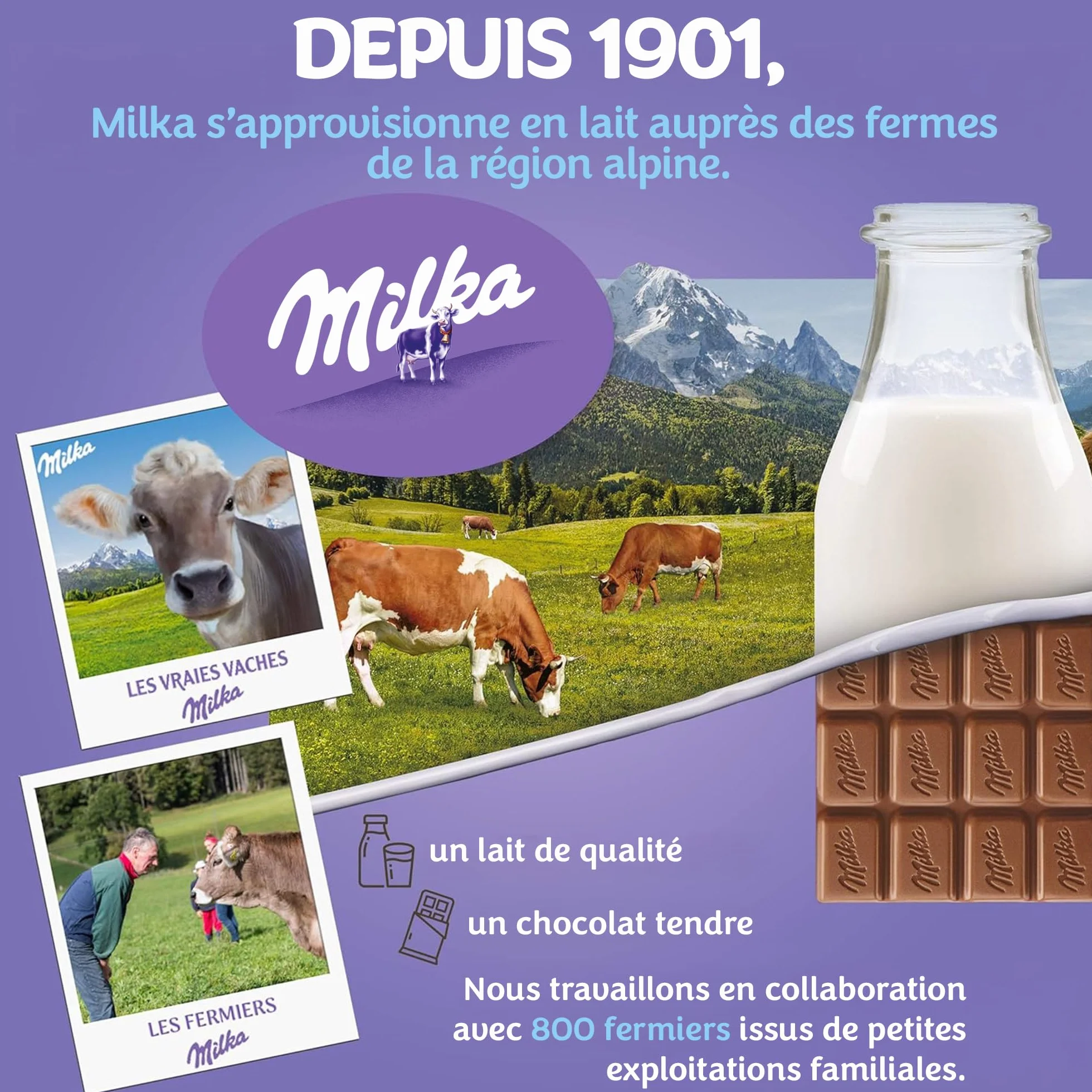 MILKA - Cookies Sensations - Cookies aux Pépites de Chocolat au Lait et Cœur Chocolaté - Lot de Biscuits Individuels - Format Familial Pratique pour le Goûter - Présentoir de 24 Paquets de 2 Cookies