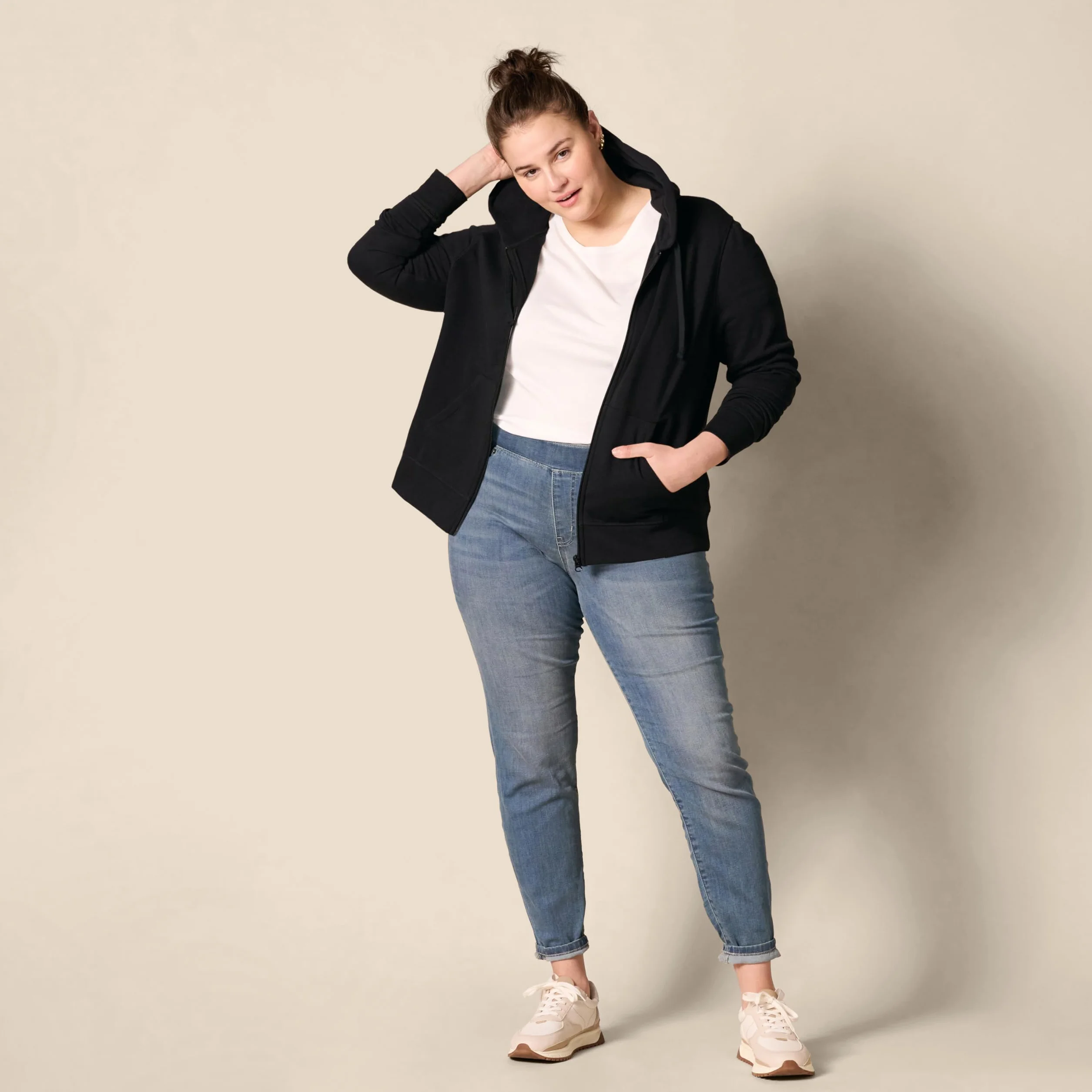 Amazon Essentials Femme Sweat à Capuche zippé en Polaire Grandes Tailles