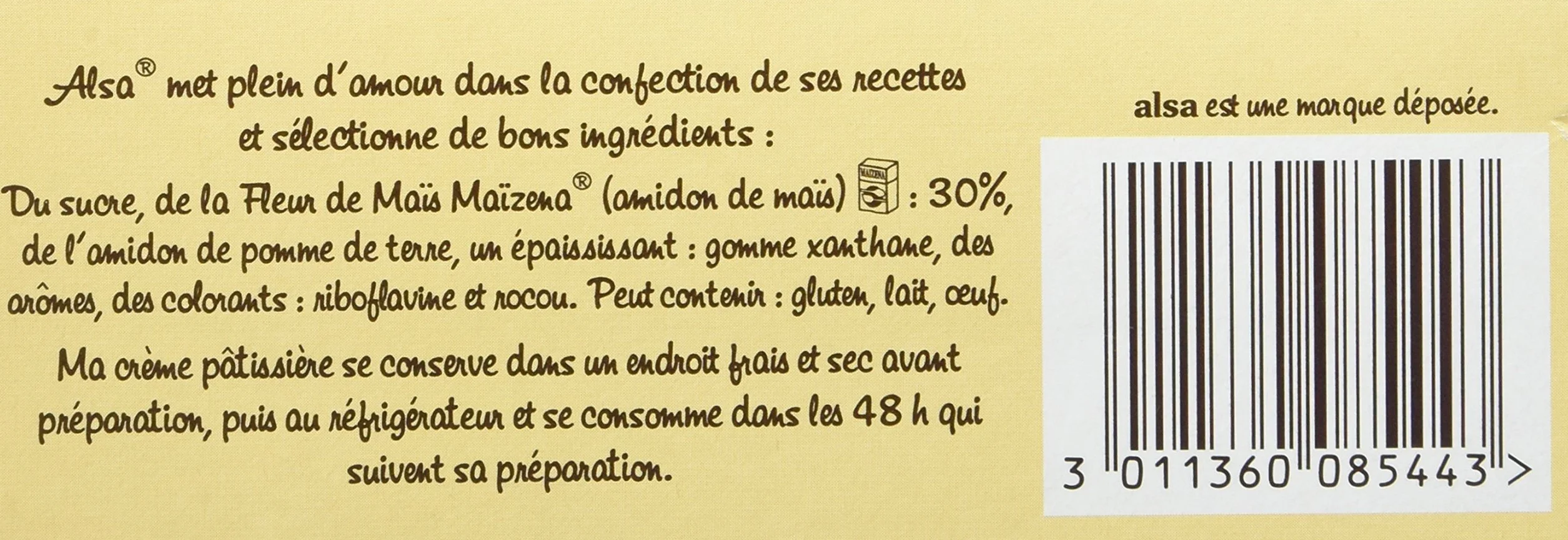Alsa Préparation Crème Patissière 3 Sachets 390g - Lot de 3