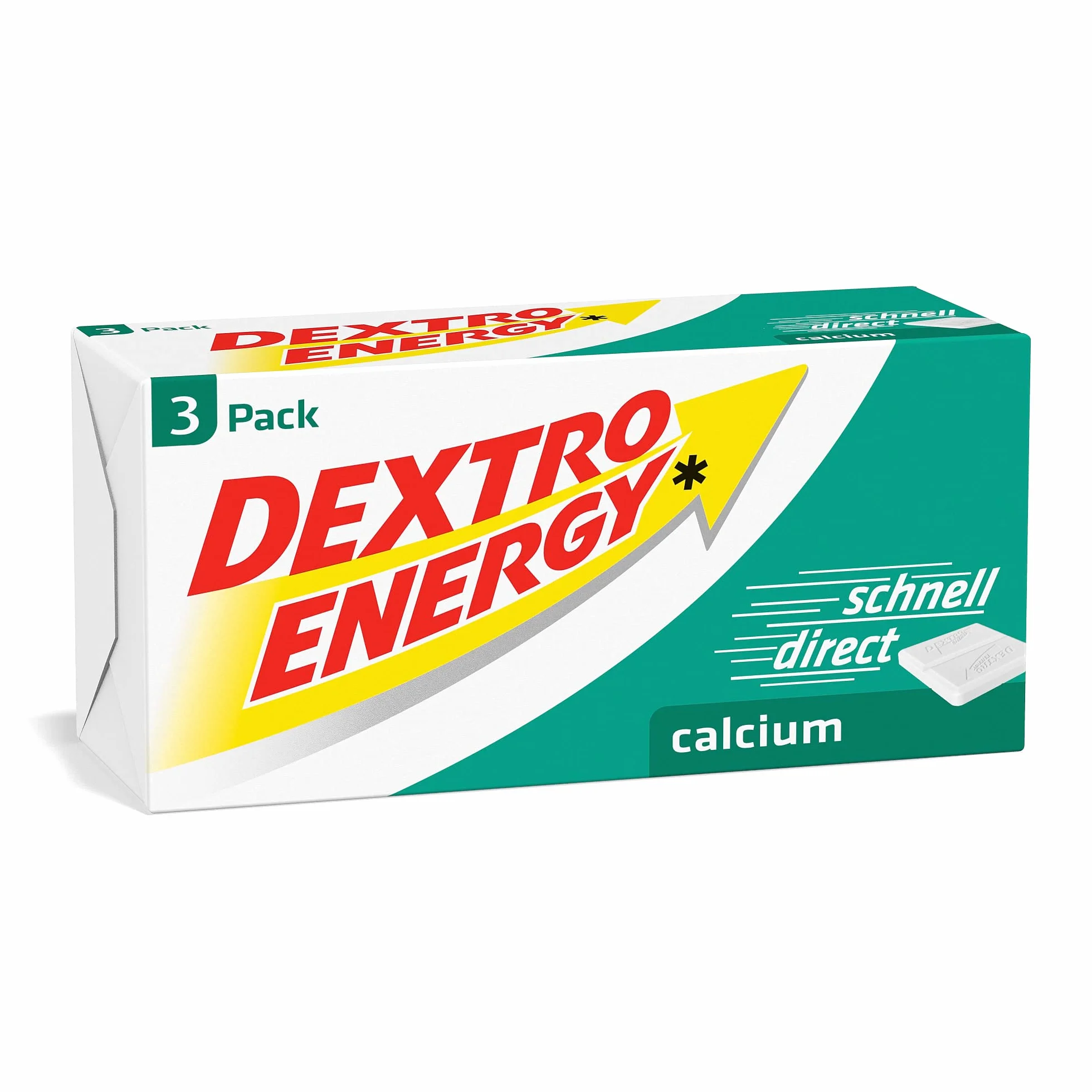 Dextro Energy Cubes - Délicieux glucose fruité avec calcium - Convient pour la vie quotidienne et le sport - Calcium - 3 x 46 g (lot de 3)