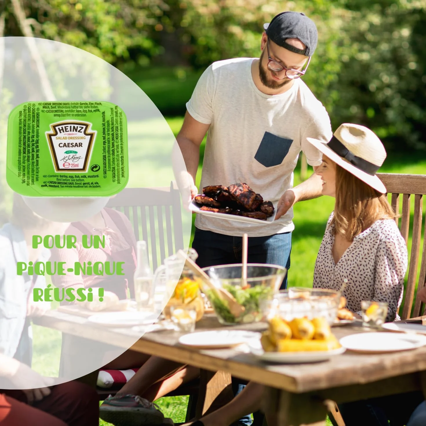 HEINZ | 50 coupelles de sauce CAESAR | Doses individuelles 25 g