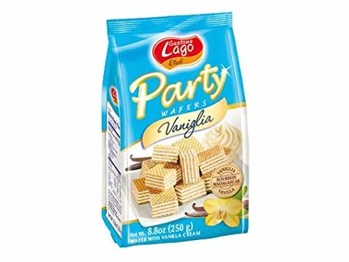 Gaufrettes Lago Party Vanille - 250 g - Lot de 2