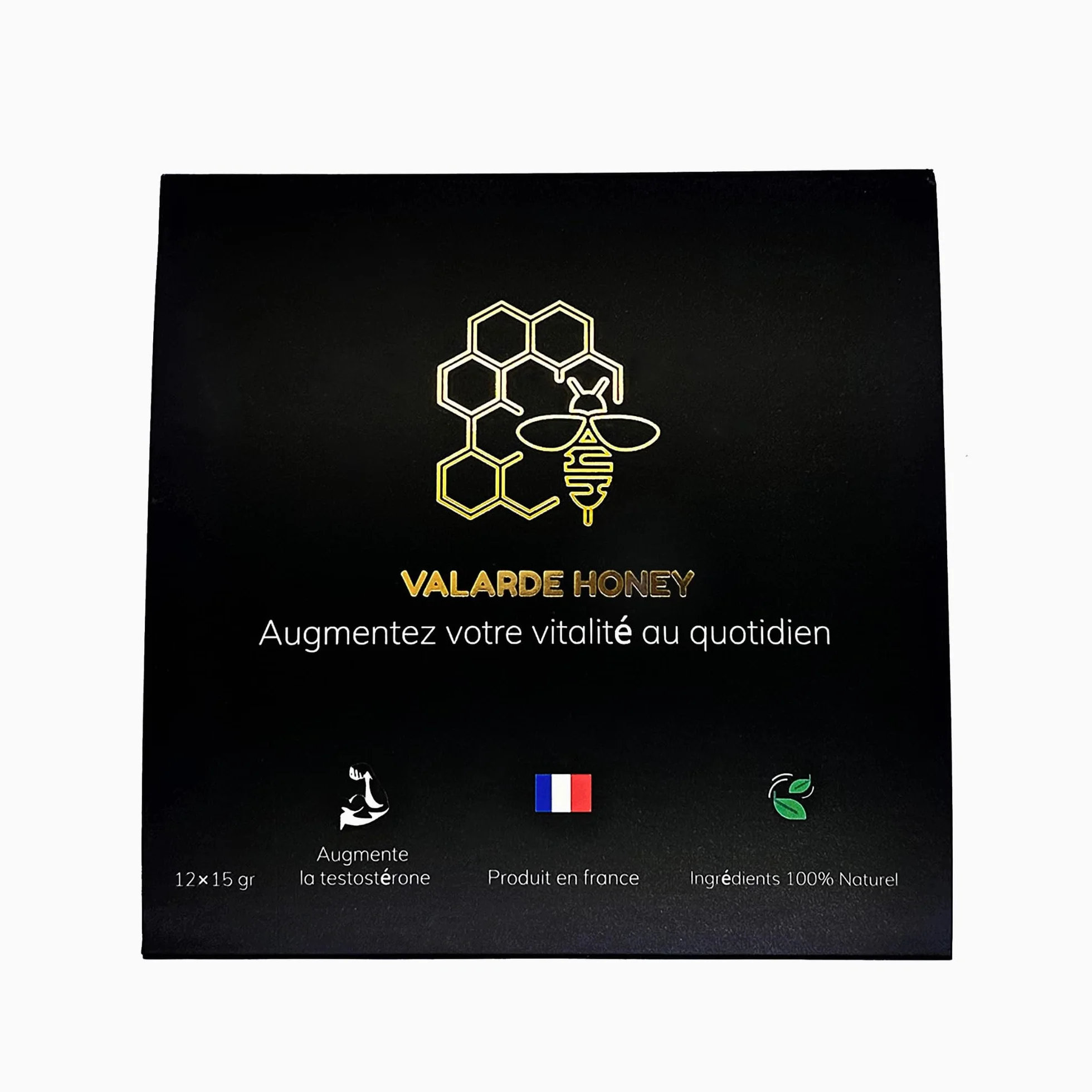 Miel APHRO des Monts d'Ardèche - 6 Sticks Énergie HOMME 20 g – Miel Français, Gingembre & Vitamines – Tonus & Performance