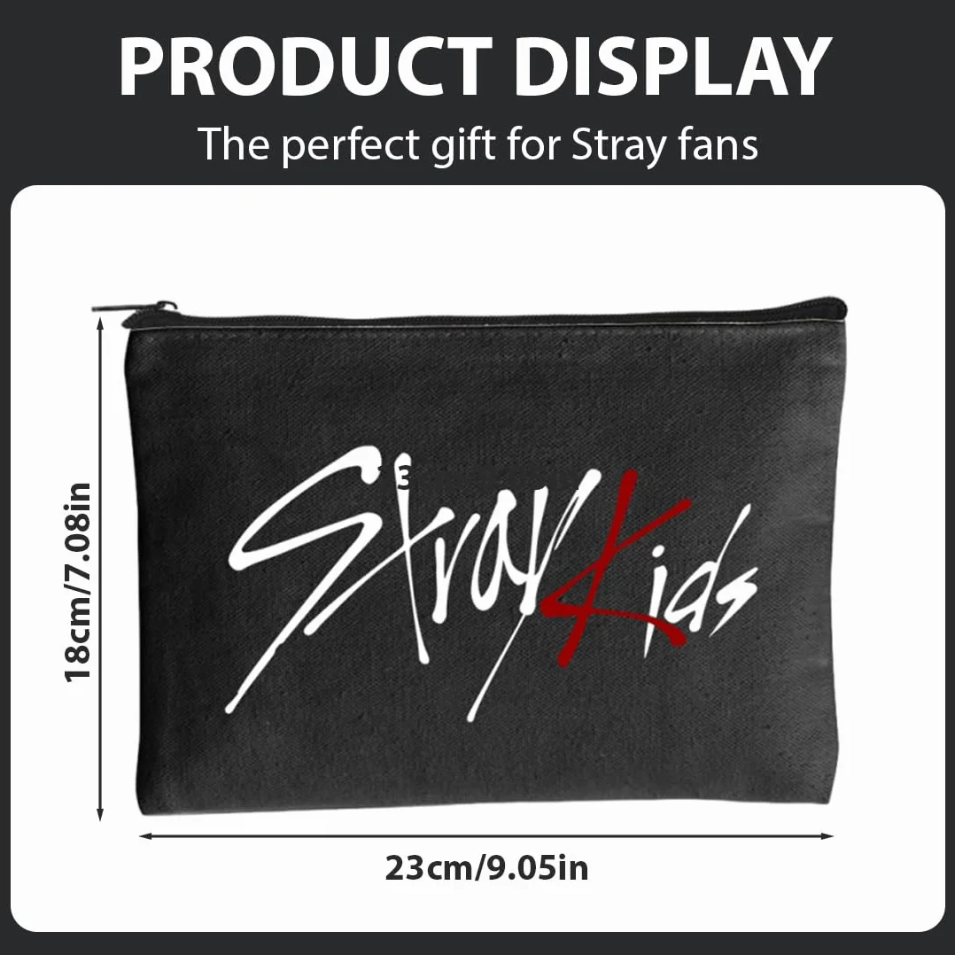 Stray SKZ Portefeuille unisexe Sac de Stockage en Toile Trousse Kpop Kids Merch École