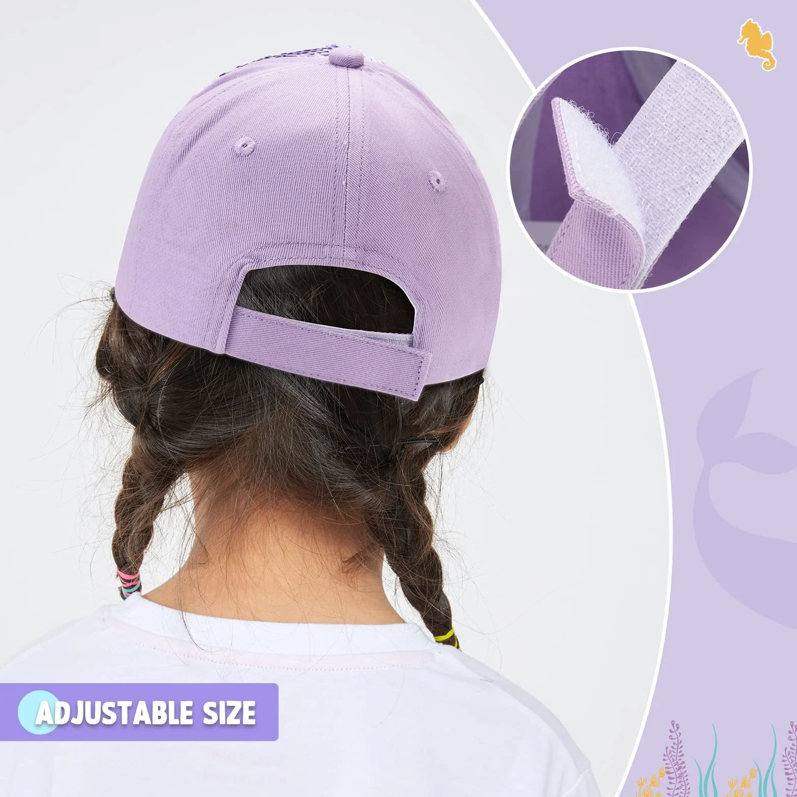 WAWSAM Casquette de Baseball Filles Ajustable Chapeau de Soleil pour Enfants