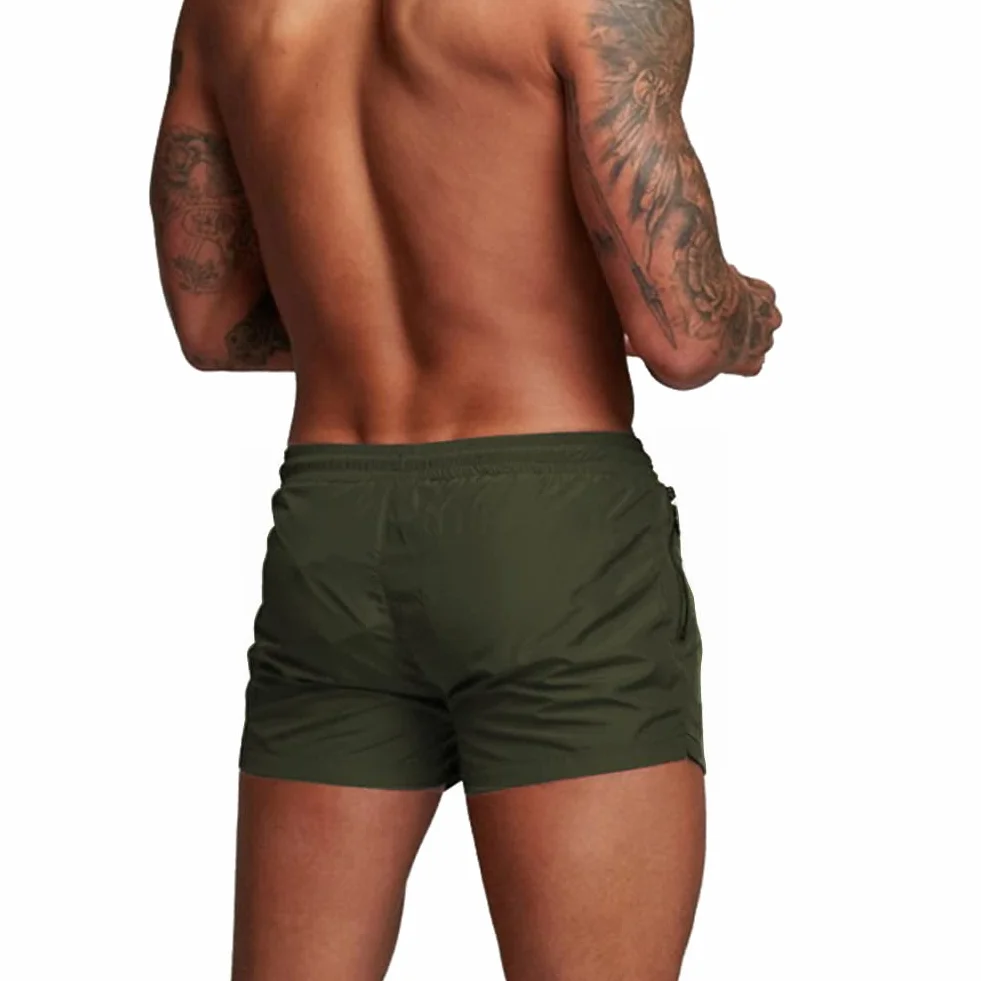 Short de Bain Homme Séchage Rapide Maillot de Bain avec Doublure en Maille et Poches Zippées