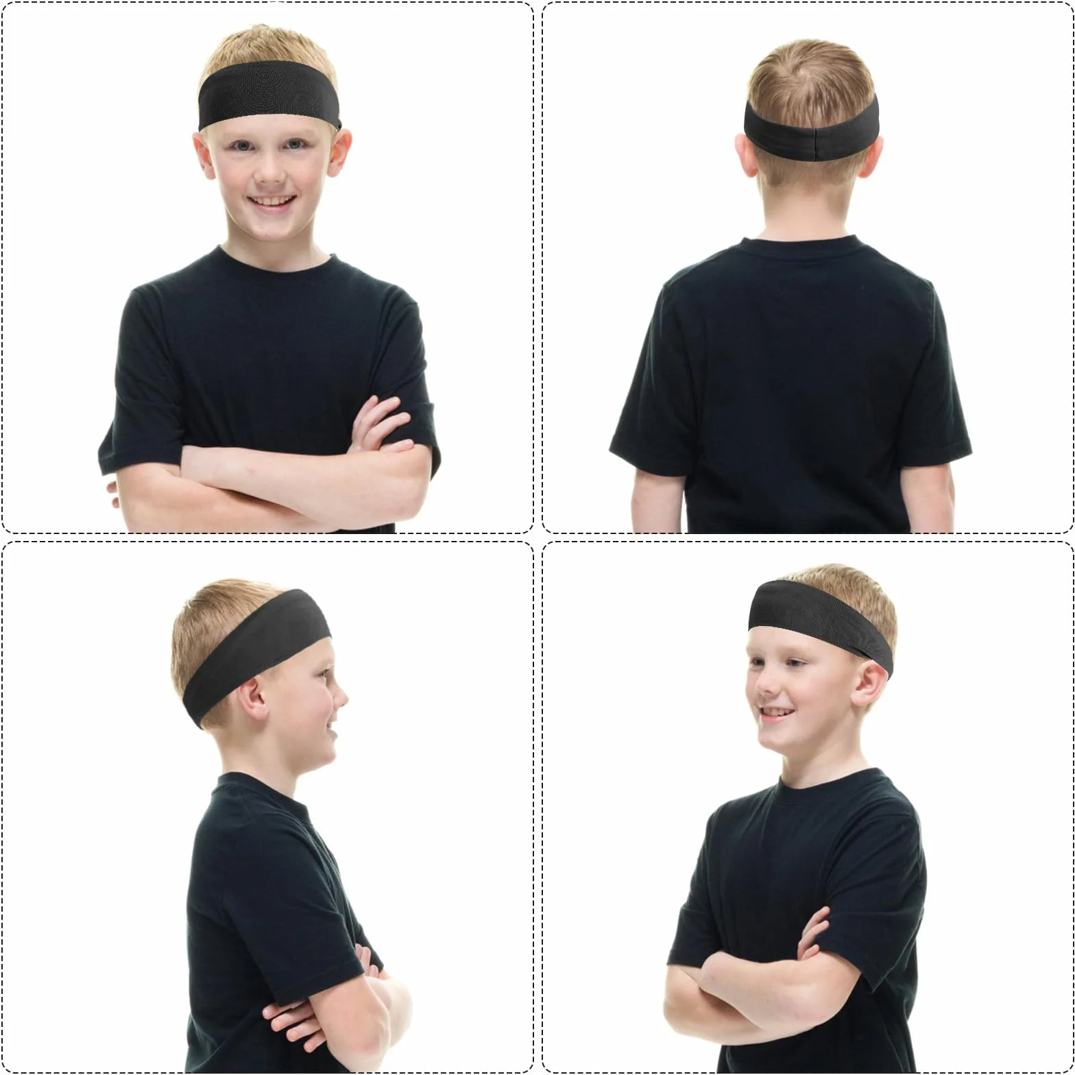 Bandeaux de Sport pour Enfants Bandeaux Athlétiques Doux Bandeau Élastique Anti-Humidité