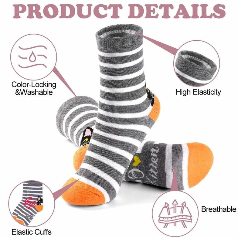 Chaussettes Fille Coton Respirantes Colorées 10 Paires