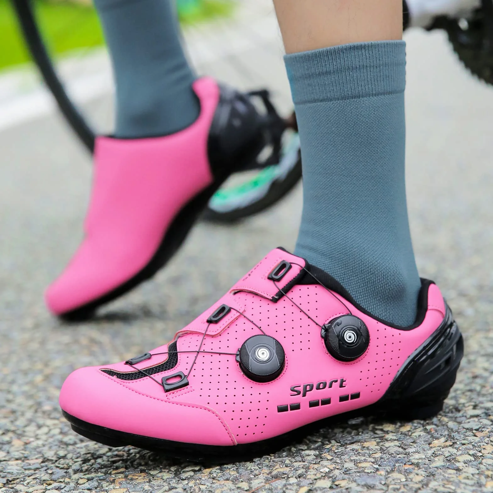 Chaussures Cyclisme Femme Route VTT Compatibles Crampons Pivotantes