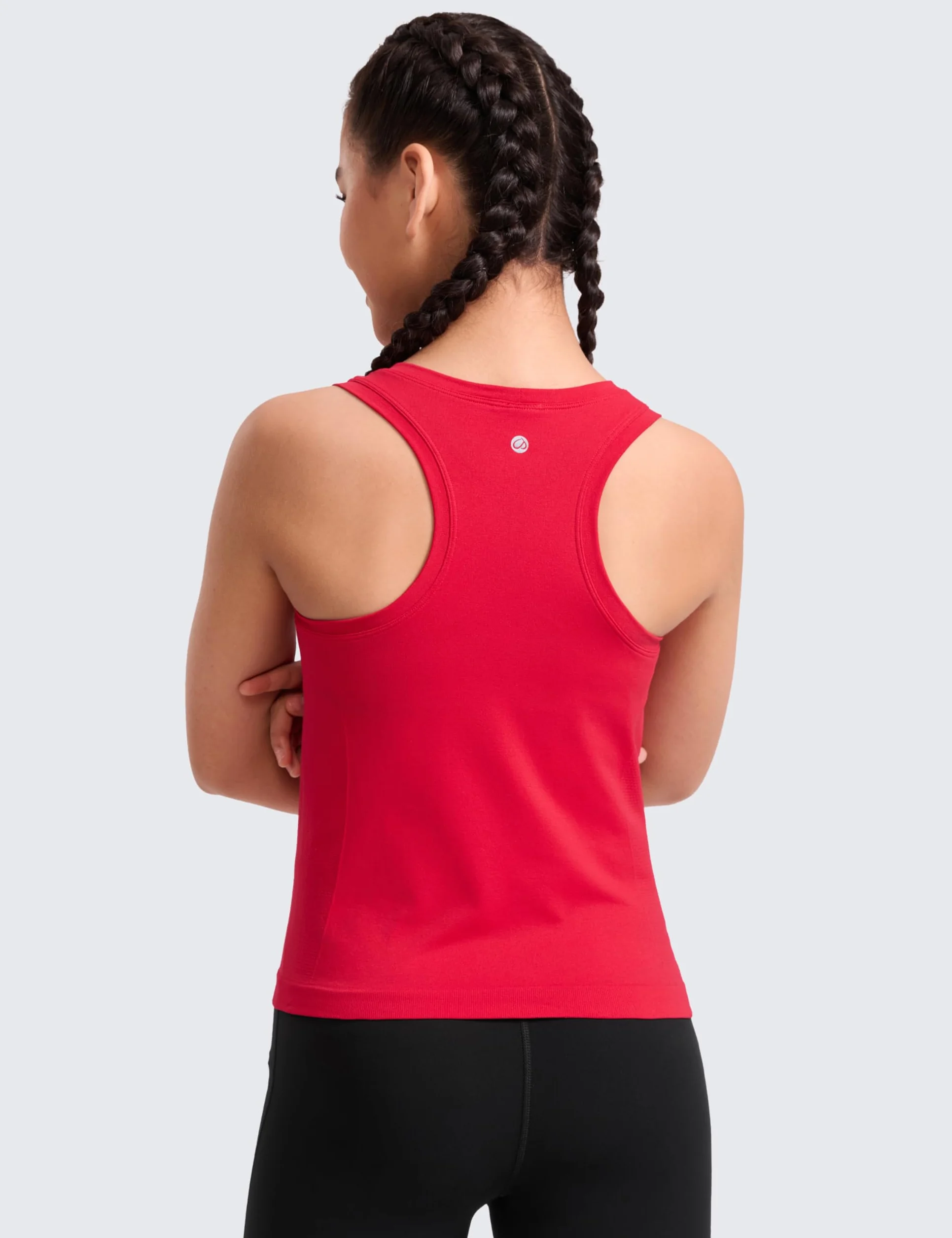 CRZ YOGA Filles Seamless Athlétique Débardeur Danse Dos Nageur Col Rond