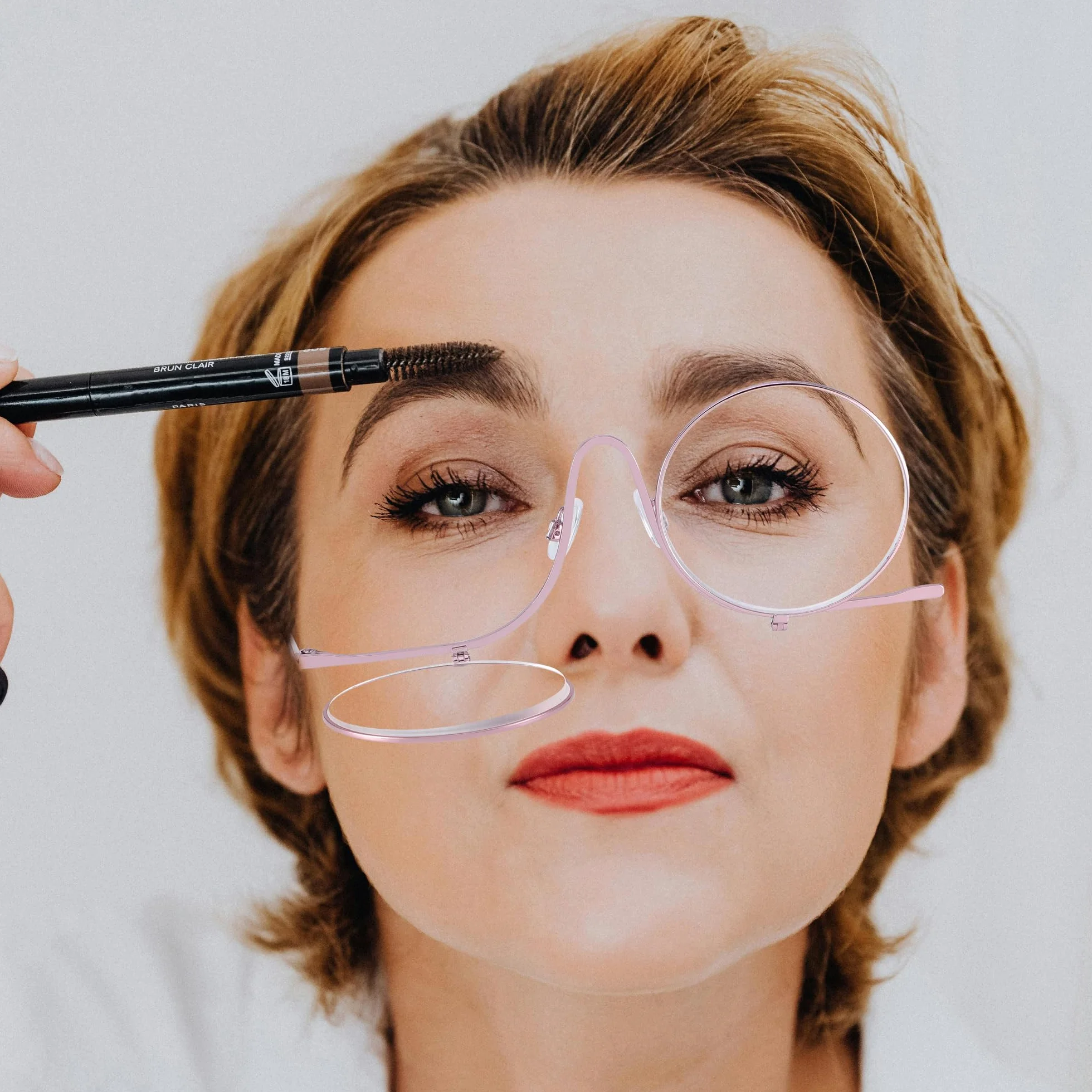 JOOX Lunettes de maquillage verre rotatif grossit les yeux pour femmes